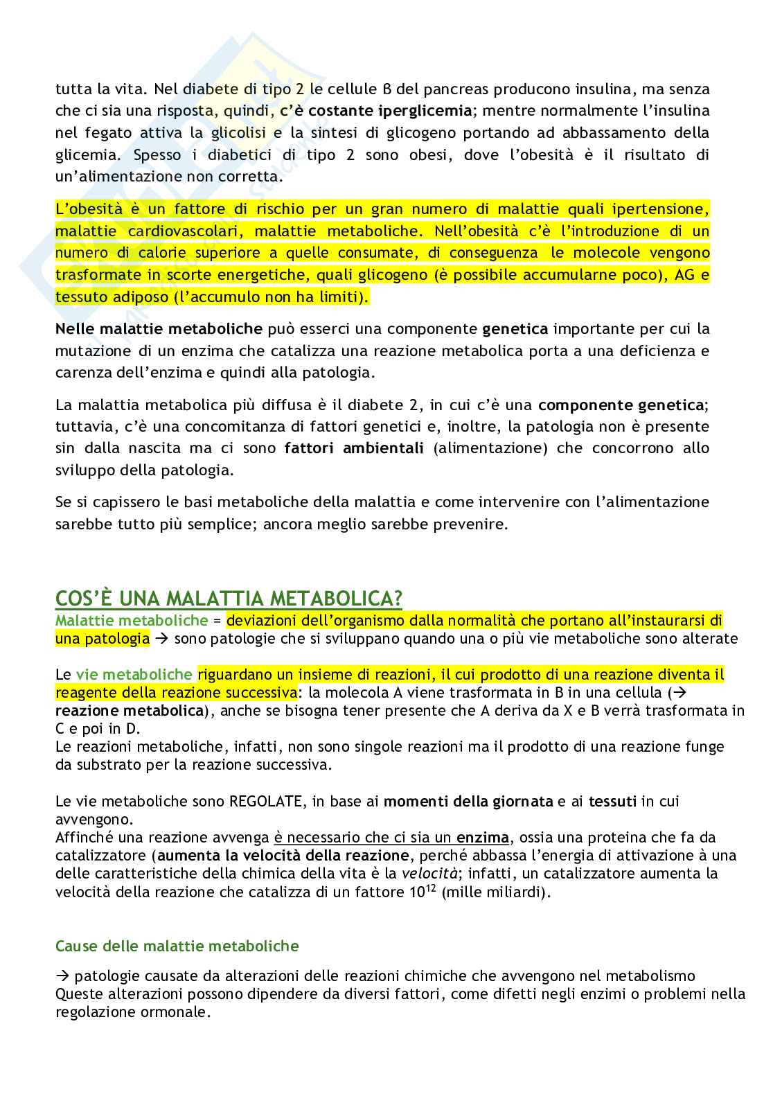 Biochimica delle malattie metaboliche Pag. 11