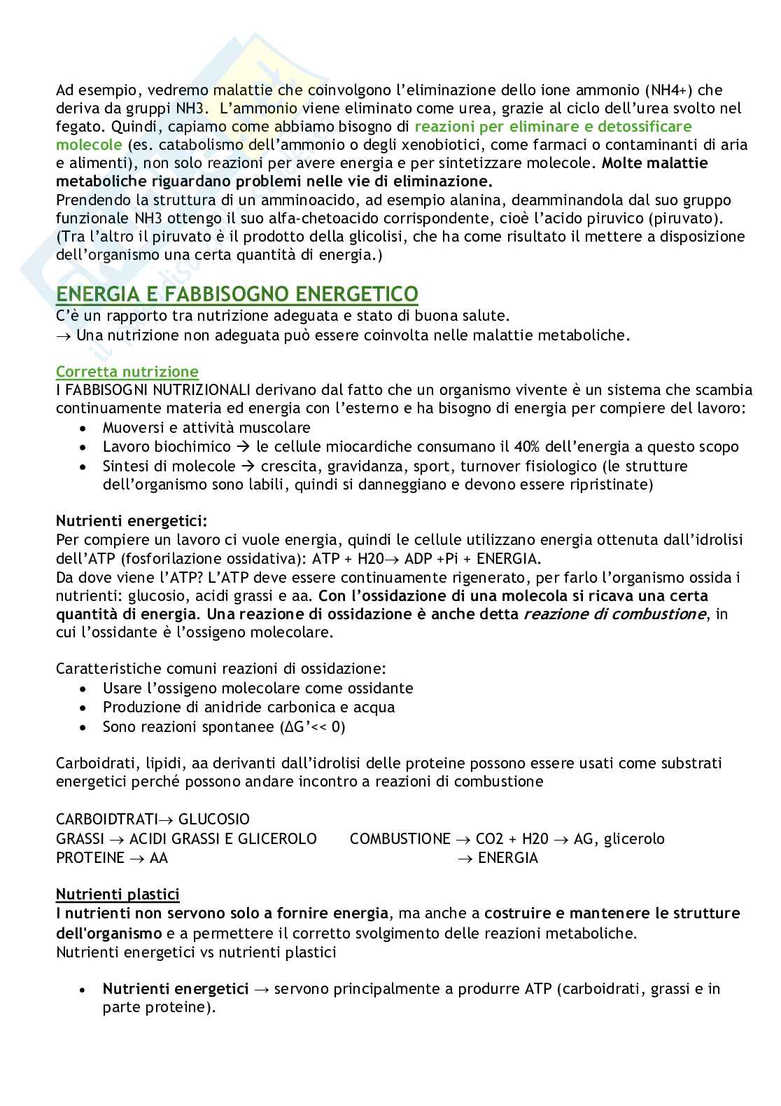 Biochimica delle malattie metaboliche Pag. 6