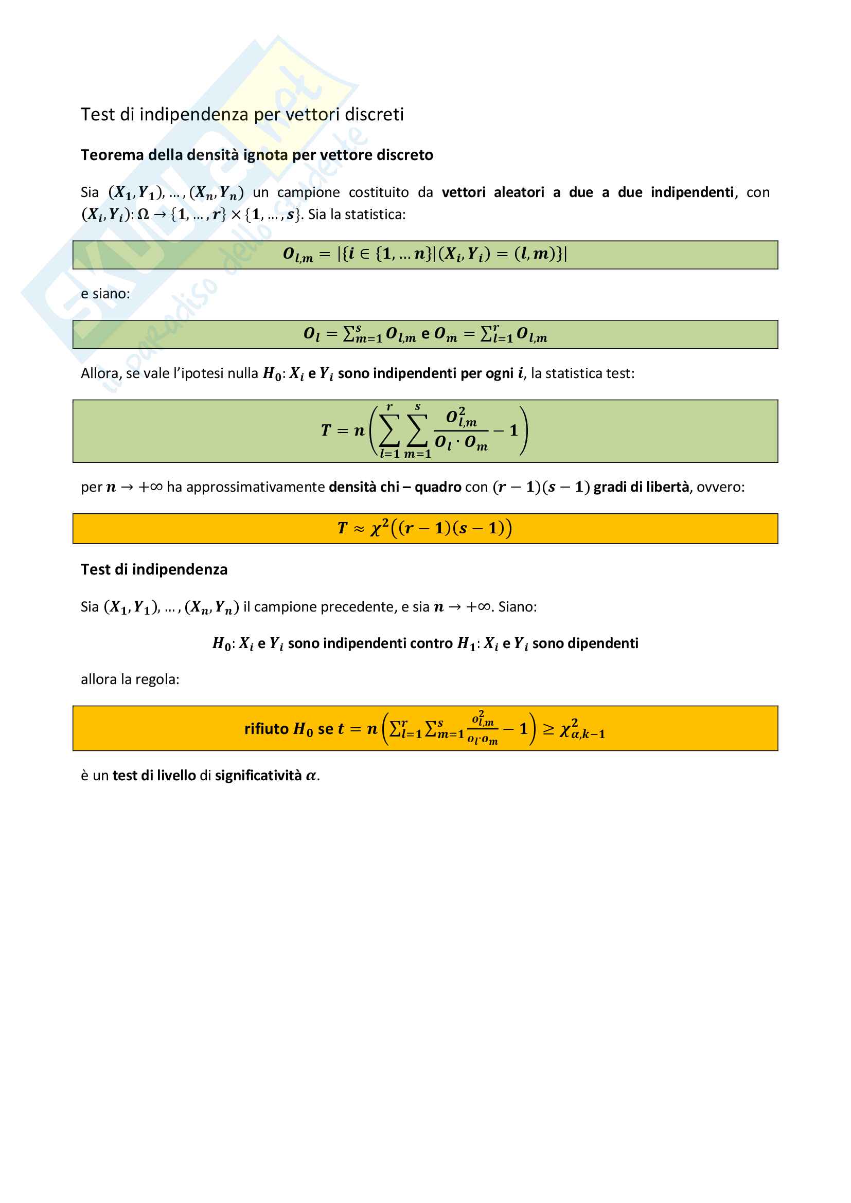 Appunti di Statistica Pag. 51