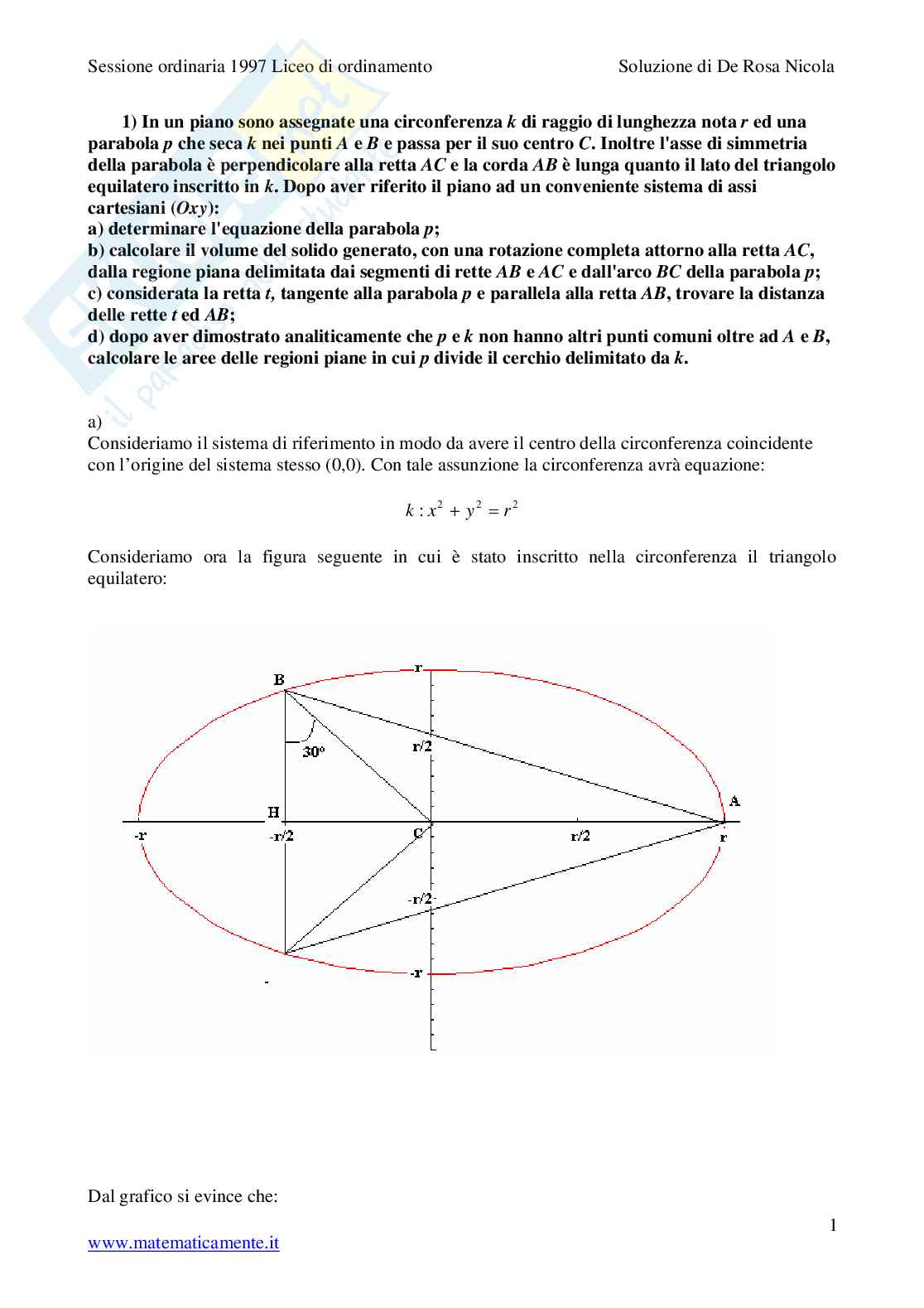 1997 - Liceo scientifico di ordinamento - prova completa Pag. 1