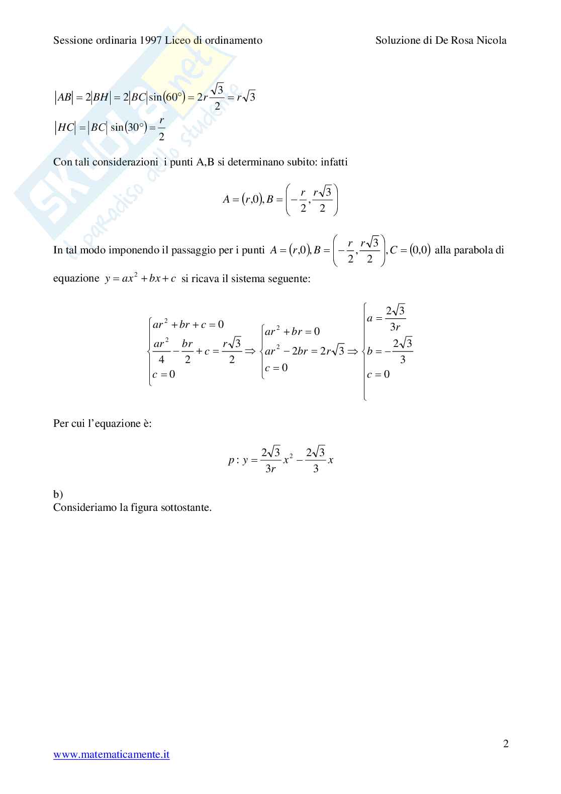 1997 - Liceo scientifico di ordinamento - prova completa Pag. 2