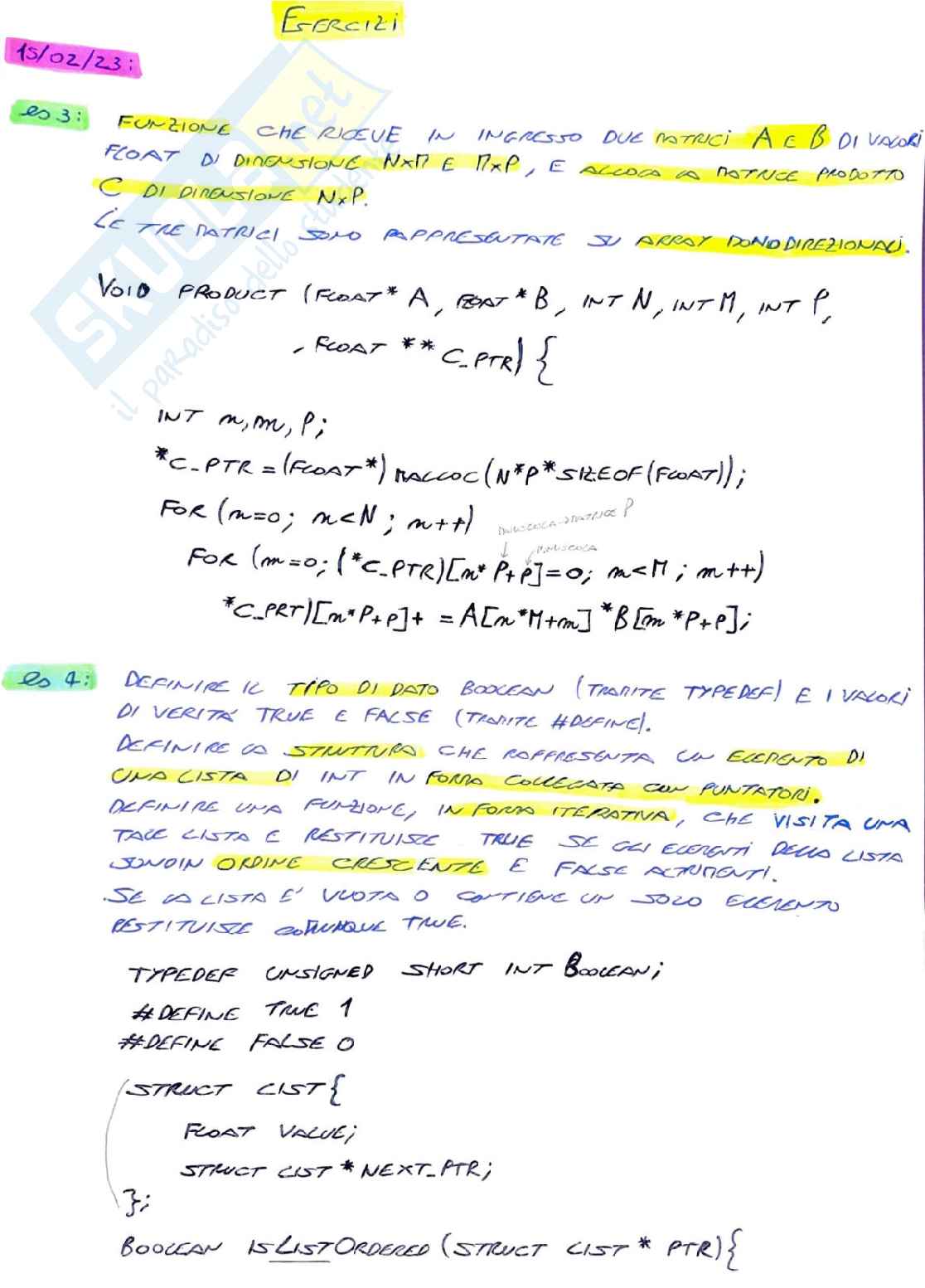 Prove d'esame svolti di Fondamenti di informatica Pag. 1