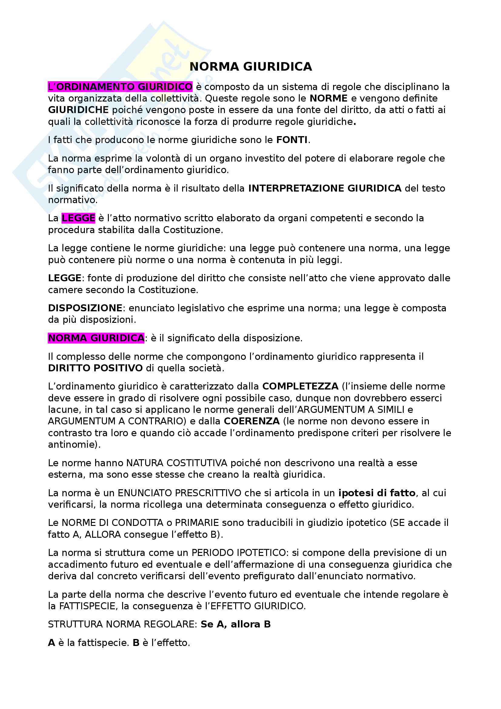 Appunti Diritto privato 1 Pag. 1