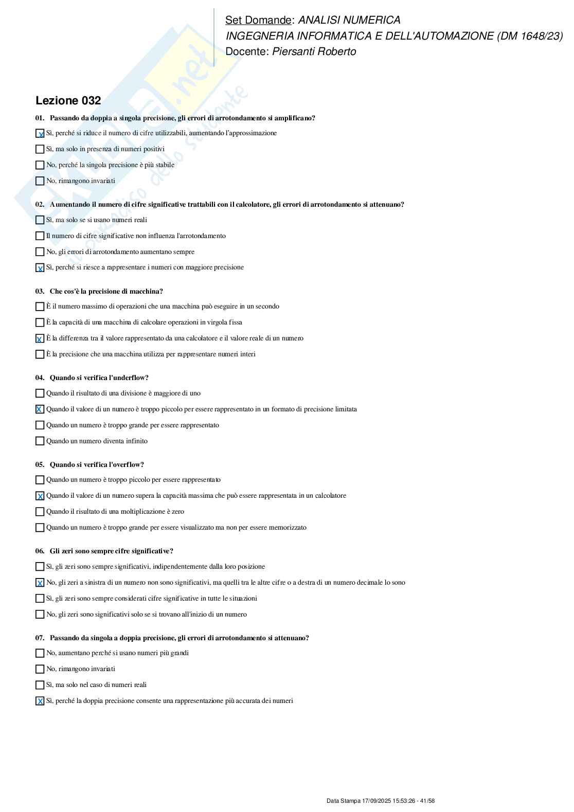 Paniere nuovo (2025) completo di  Analisi numerica Pag. 41