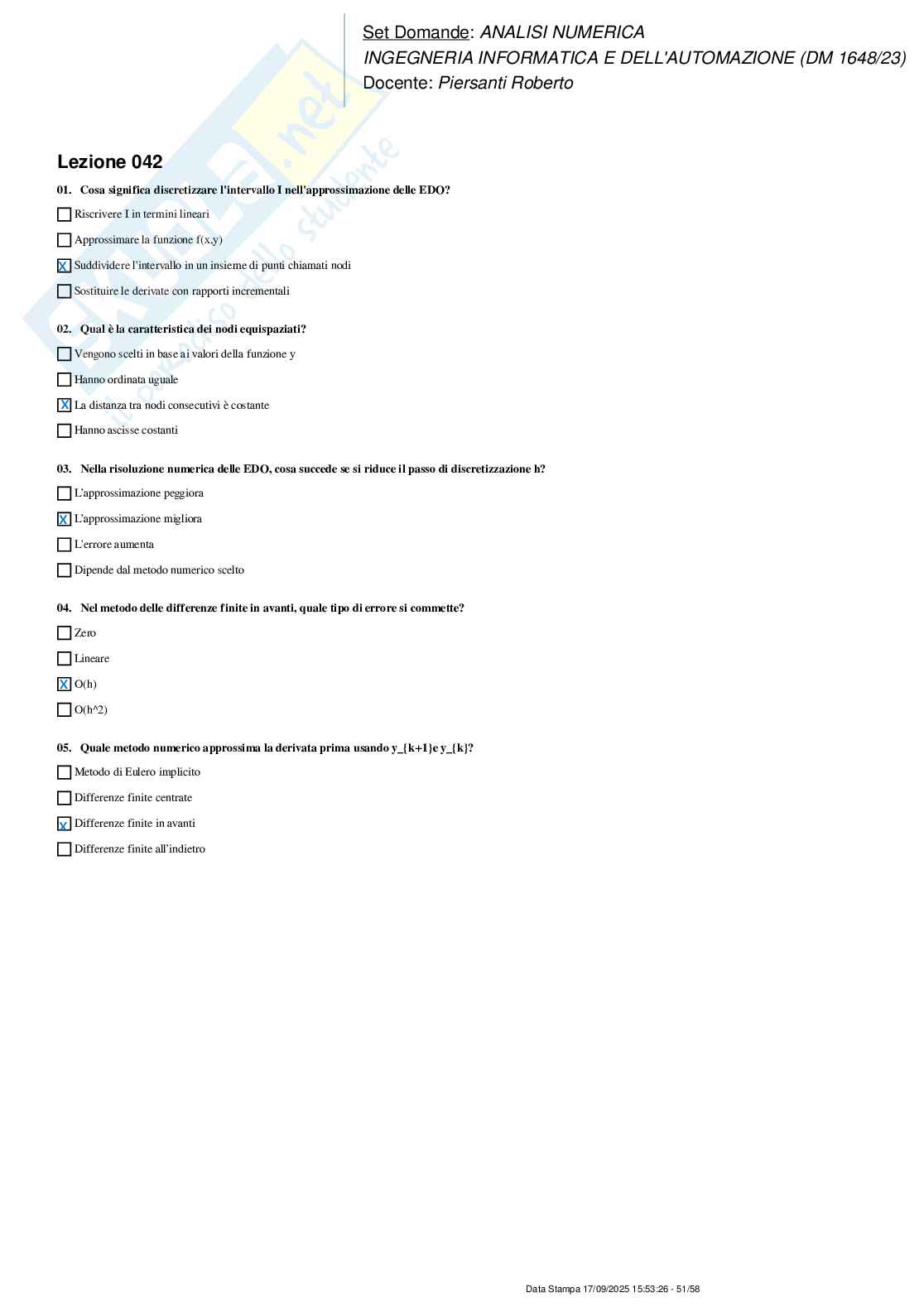 Paniere nuovo (2025) completo di  Analisi numerica Pag. 51