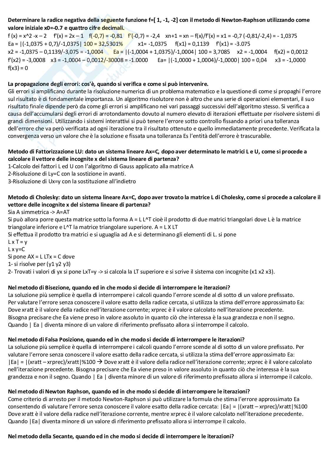 Paniere nuovo (2025) completo di  Analisi numerica Pag. 66