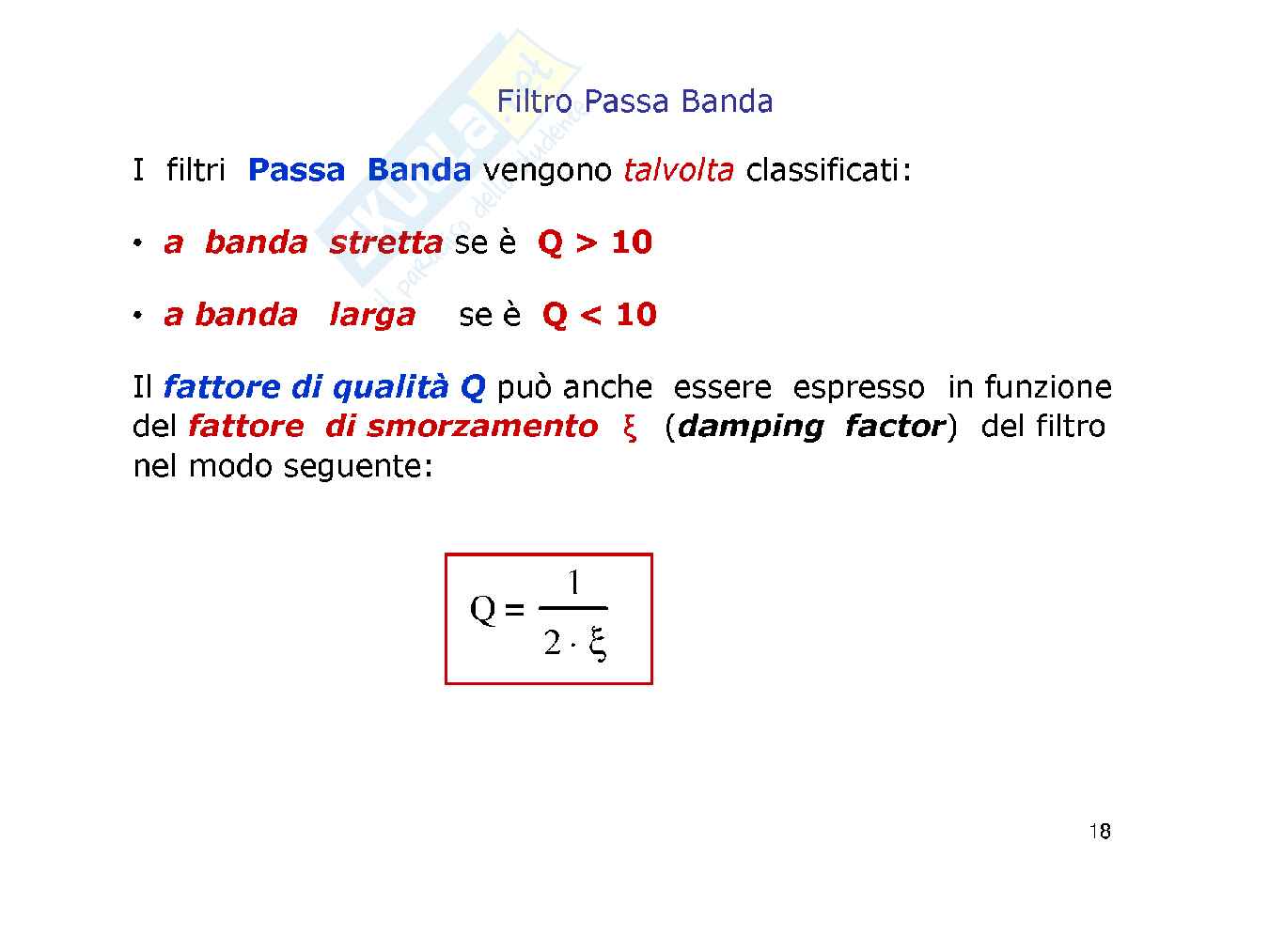 Filtri passivi e attivi primo e secondo ordine - Parte 3 Pag. 6