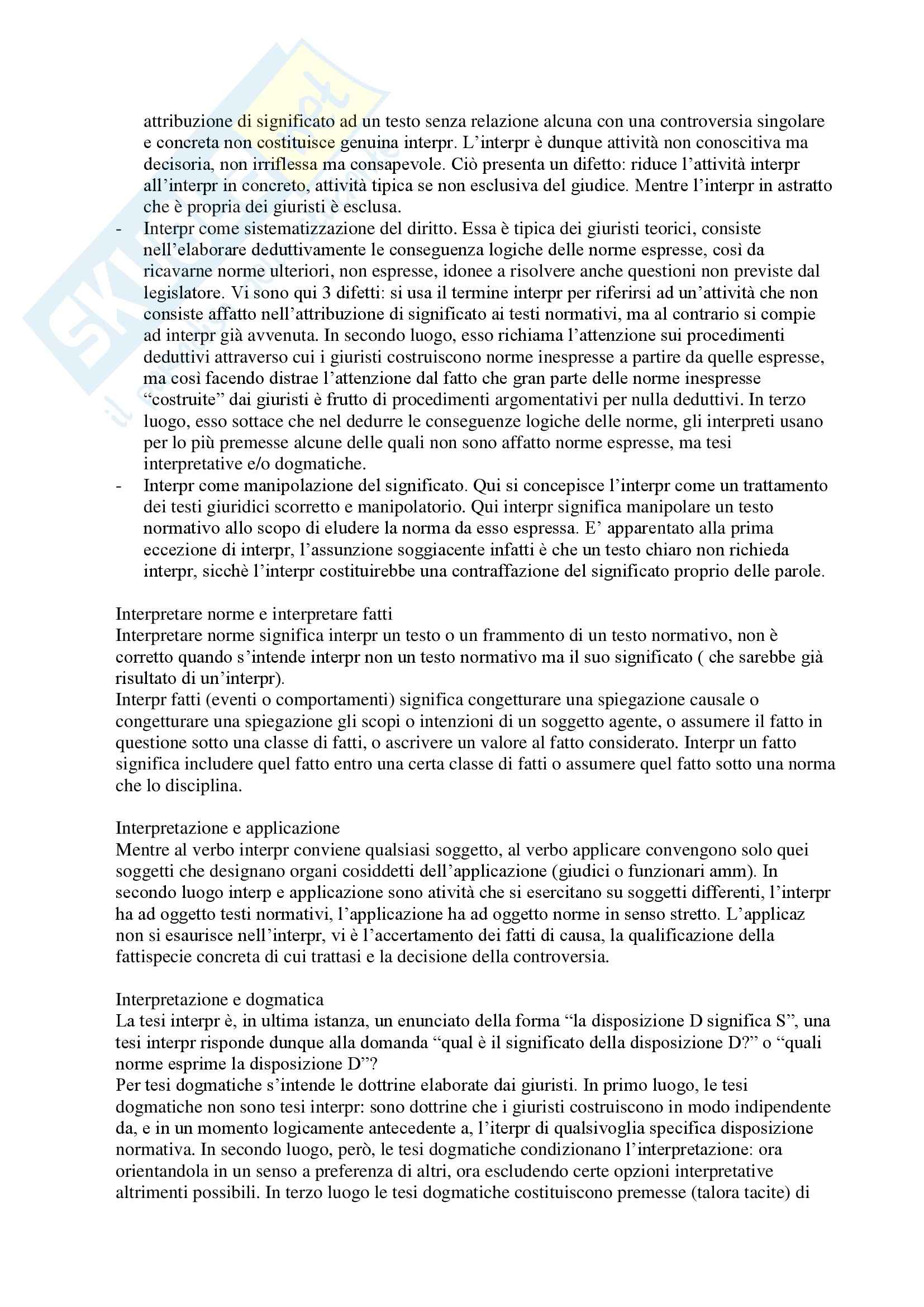 Riassunto esame Diritto pubblico dei servizi, prof. Sgroi, libro consigliato L'interpretazione dei testi normativi, Guastini Pag. 2