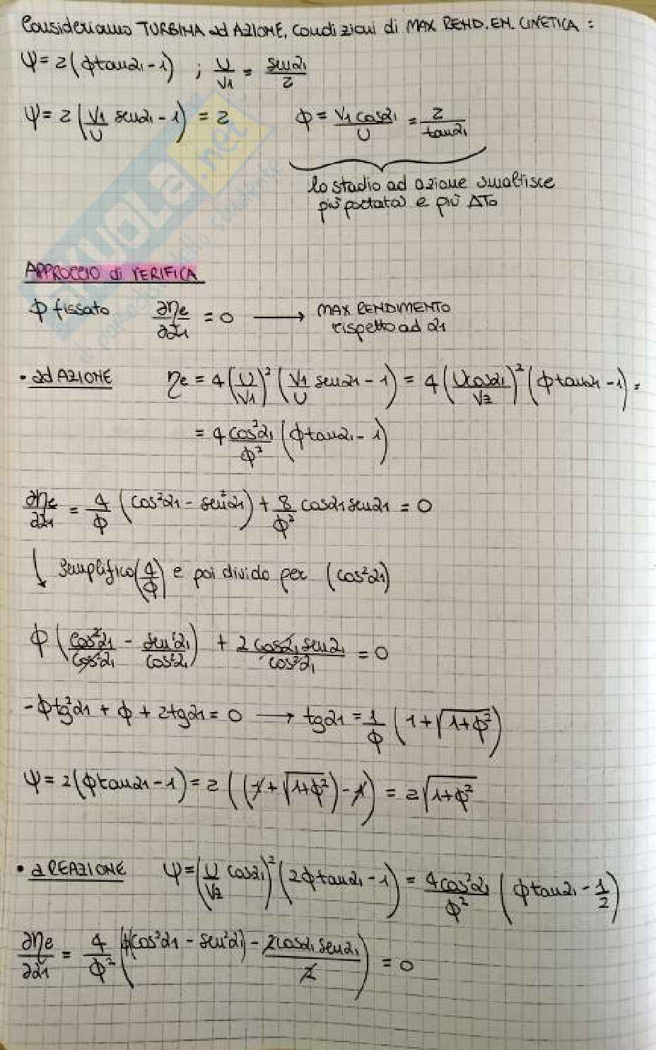 Riassunto esame Macchine a fluido, Prof. Cherubini Stefania, libro consigliato Fluid Mechanics, Cohen Pag. 66