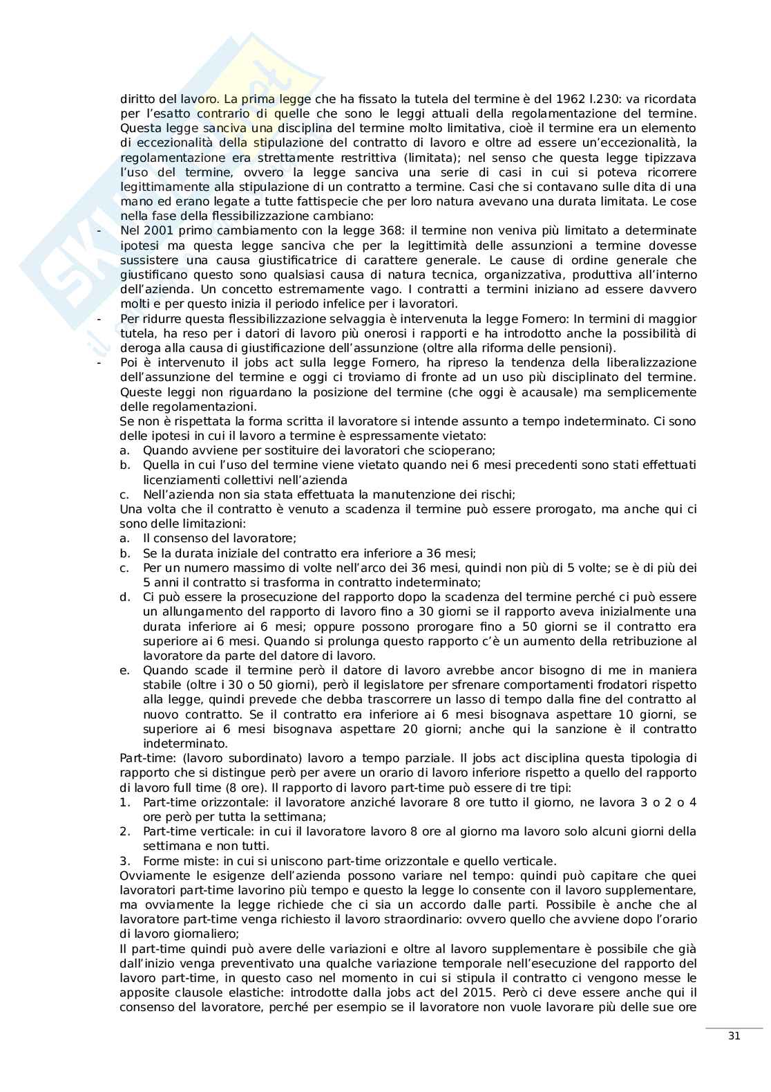 Appunti lezioni di Diritto del lavoro Pag. 31