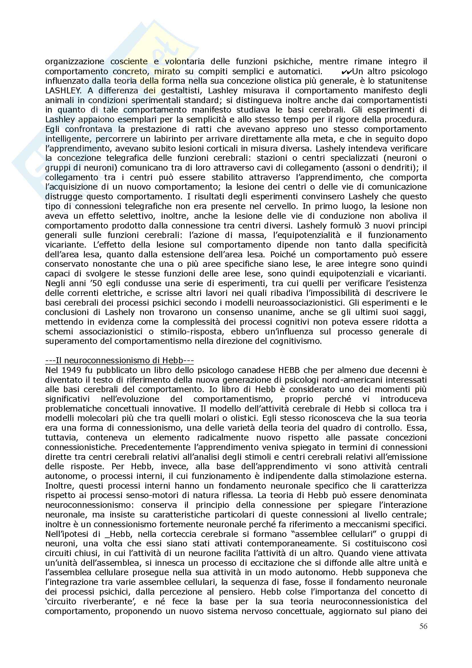 Fondamenti di psicologia generale – Storia della psicologia Pag. 56
