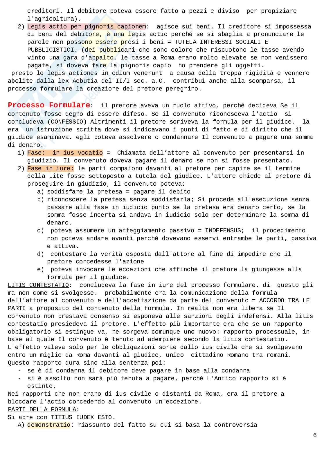 Appunti delle lezioni di Diritto romano Pag. 6