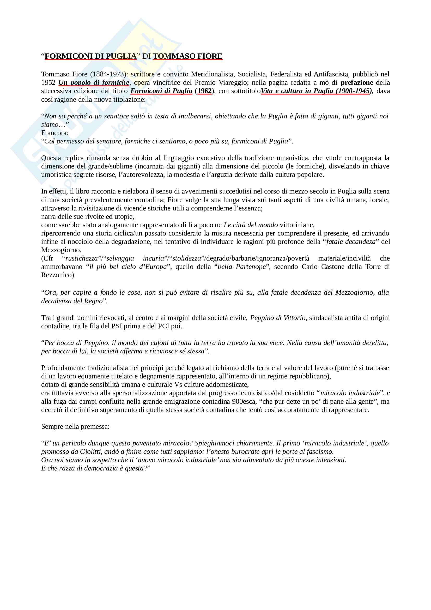 Riassunto esame letteratura italiana, libro consigliato Letteratura a Sud, Zaccaro, Altamura Pag. 2