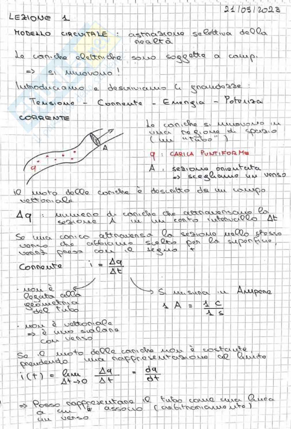 Teoria Primo parziale Elettrotecnica Pag. 1