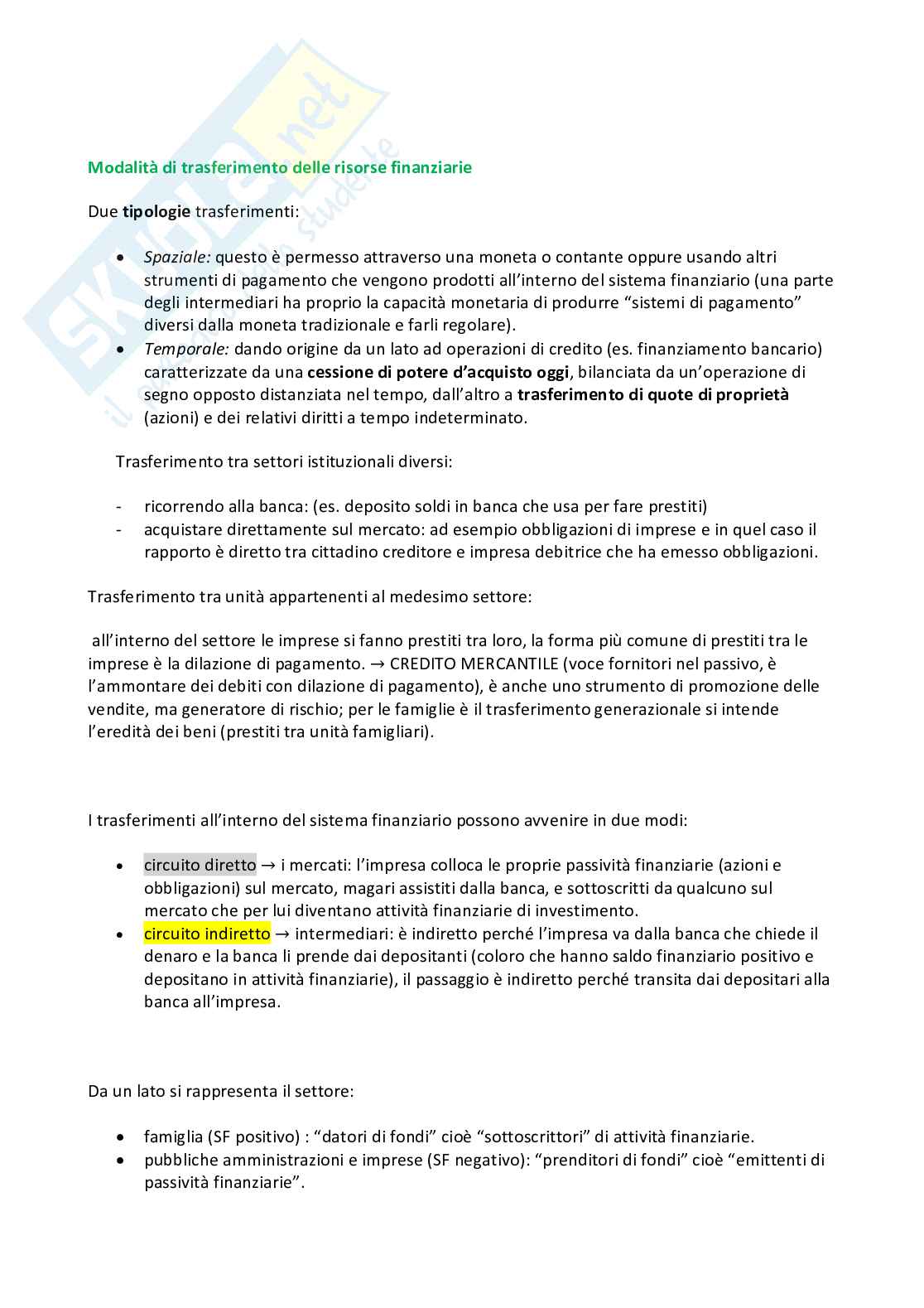 Economia degli intermediari finanziari Pag. 11