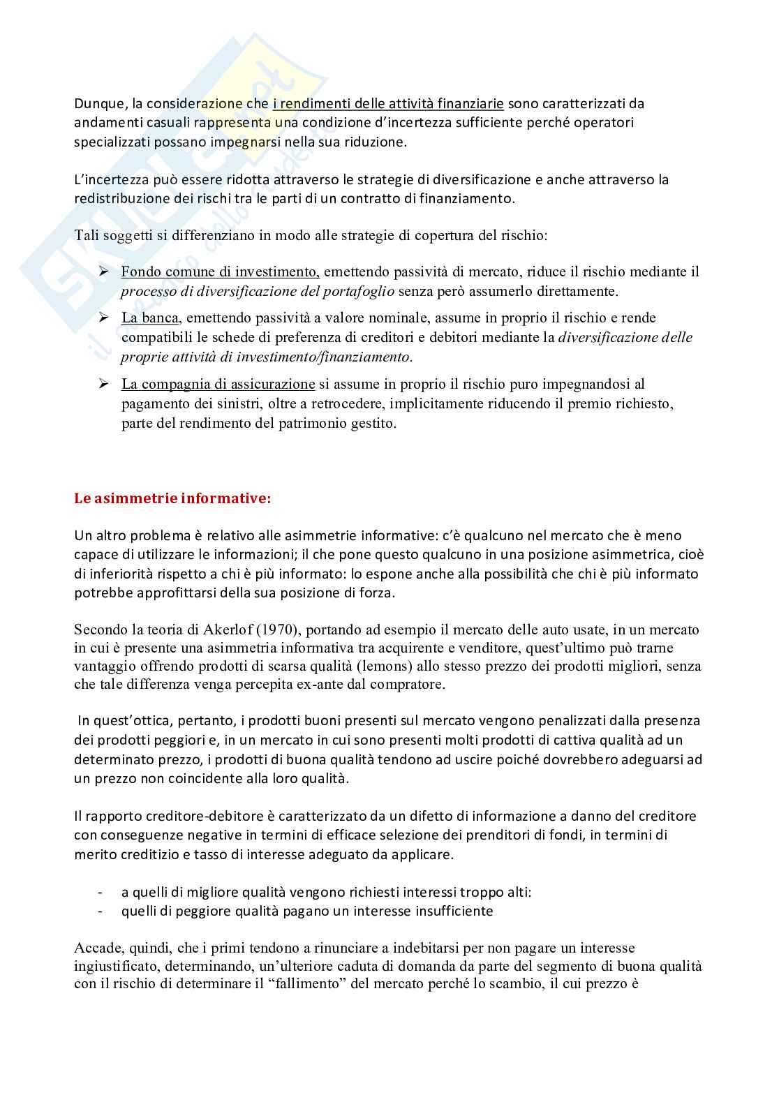 Economia degli intermediari finanziari Pag. 26