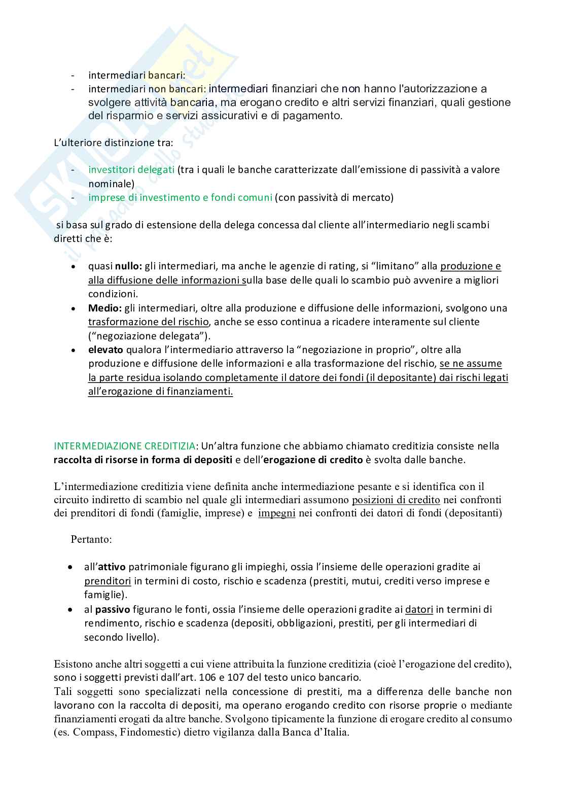 Economia degli intermediari finanziari Pag. 31