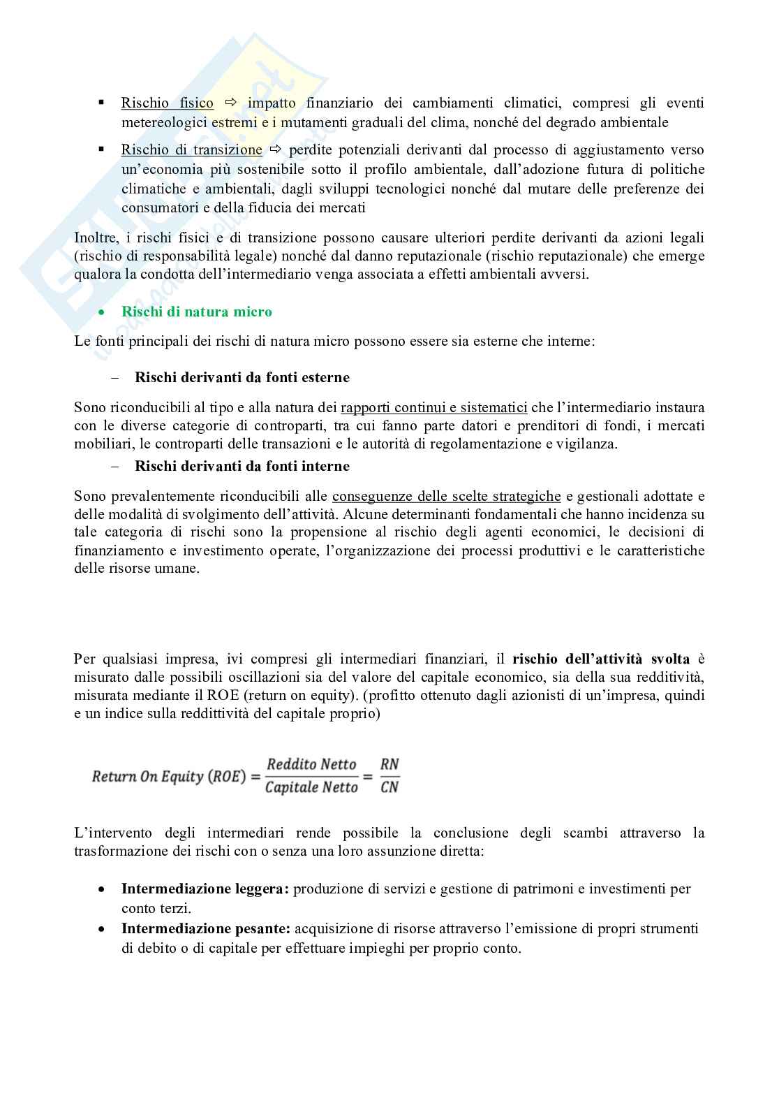 Economia degli intermediari finanziari Pag. 41