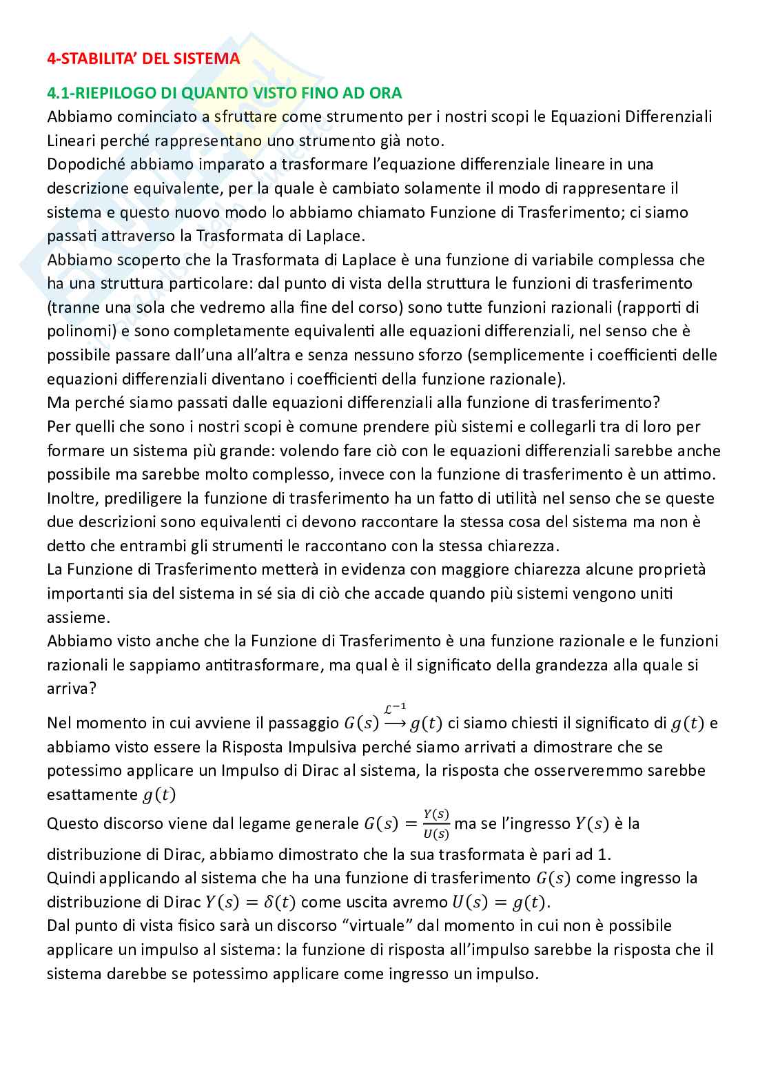 Controlli automatici, parte 4 - Stabilità di sistemi Pag. 1