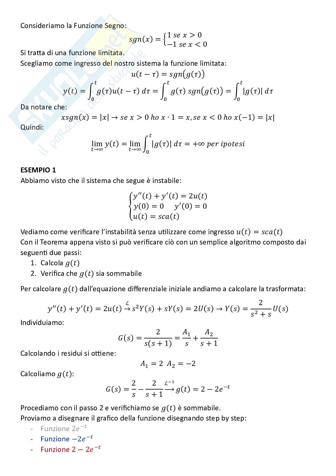Controlli automatici, parte 4 - Stabilità di sistemi Pag. 11