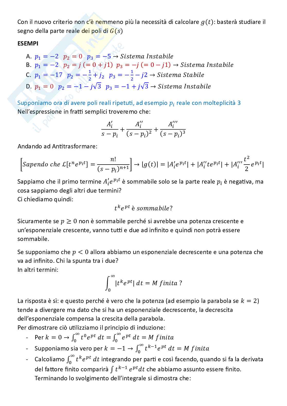 Controlli automatici, parte 4 - Stabilità di sistemi Pag. 16