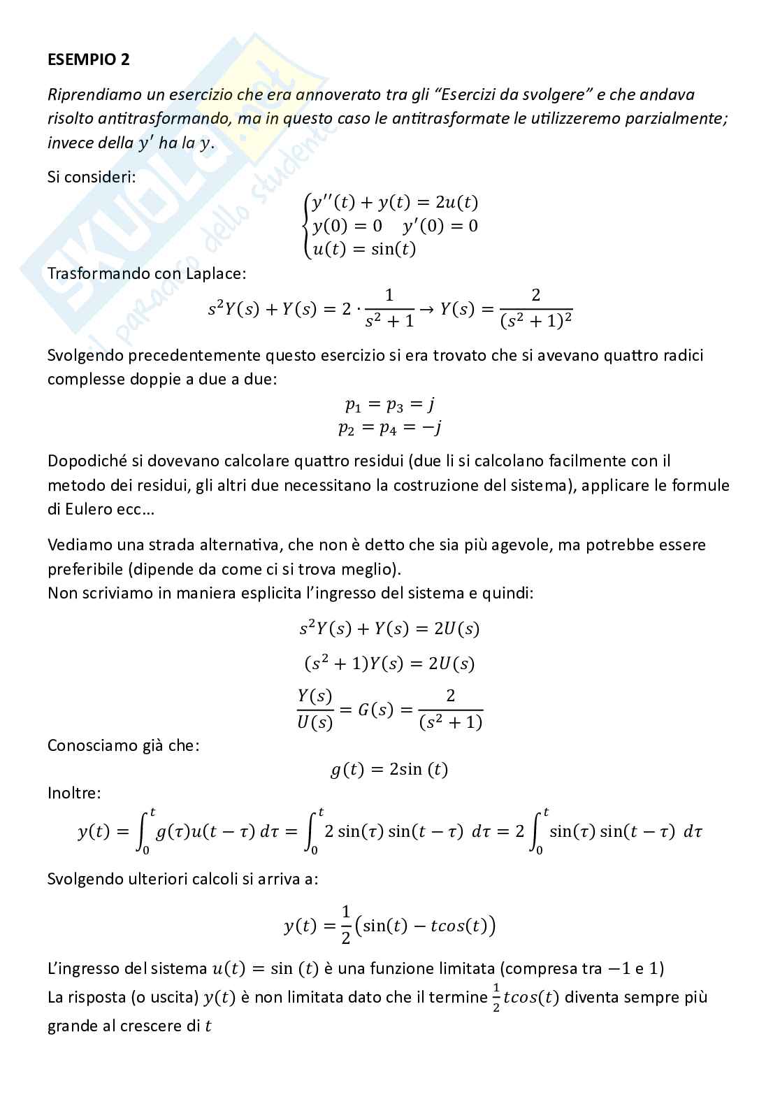 Controlli automatici, parte 4 - Stabilità di sistemi Pag. 6