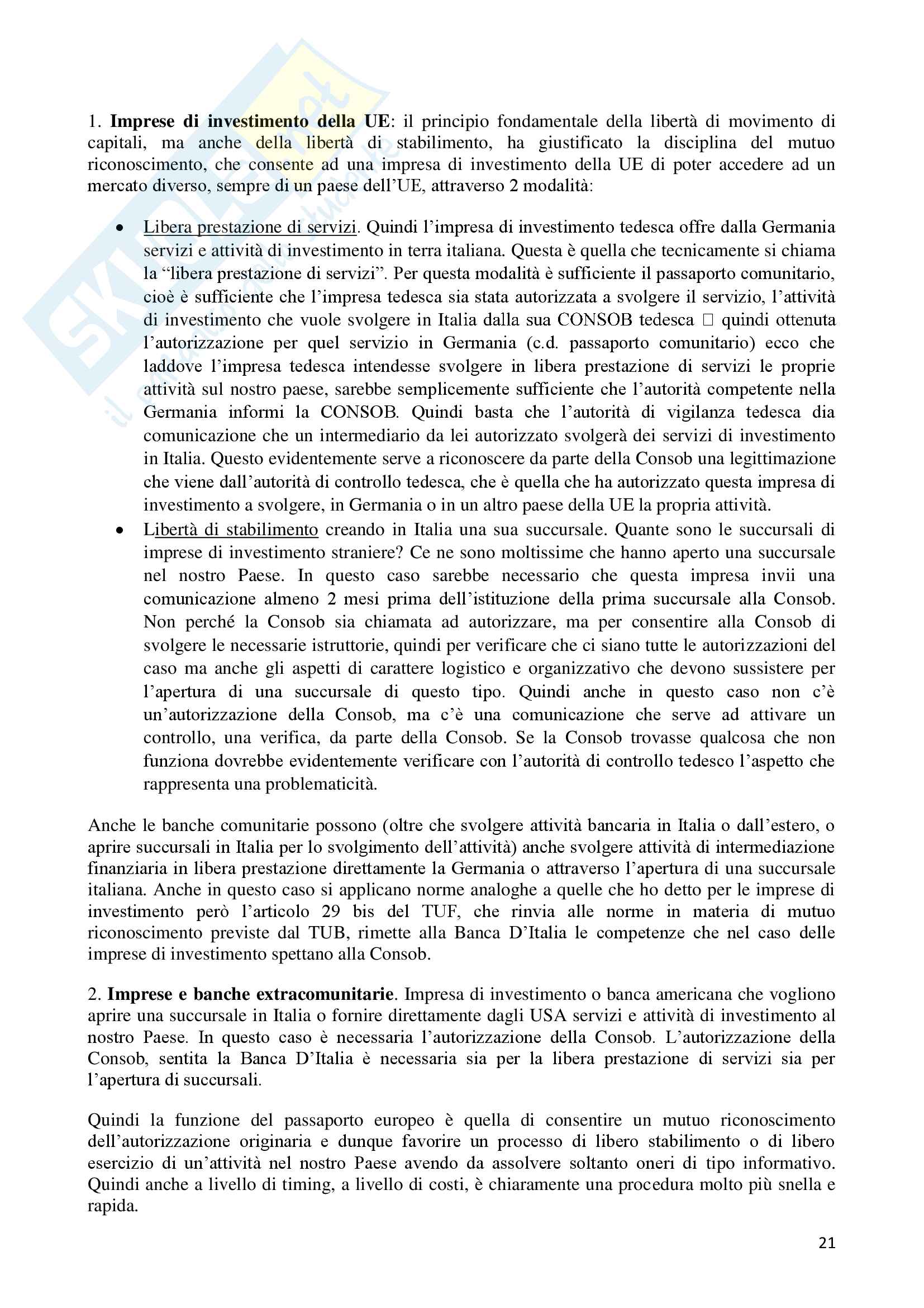 Diritto dei mercati finanziari Pag. 21