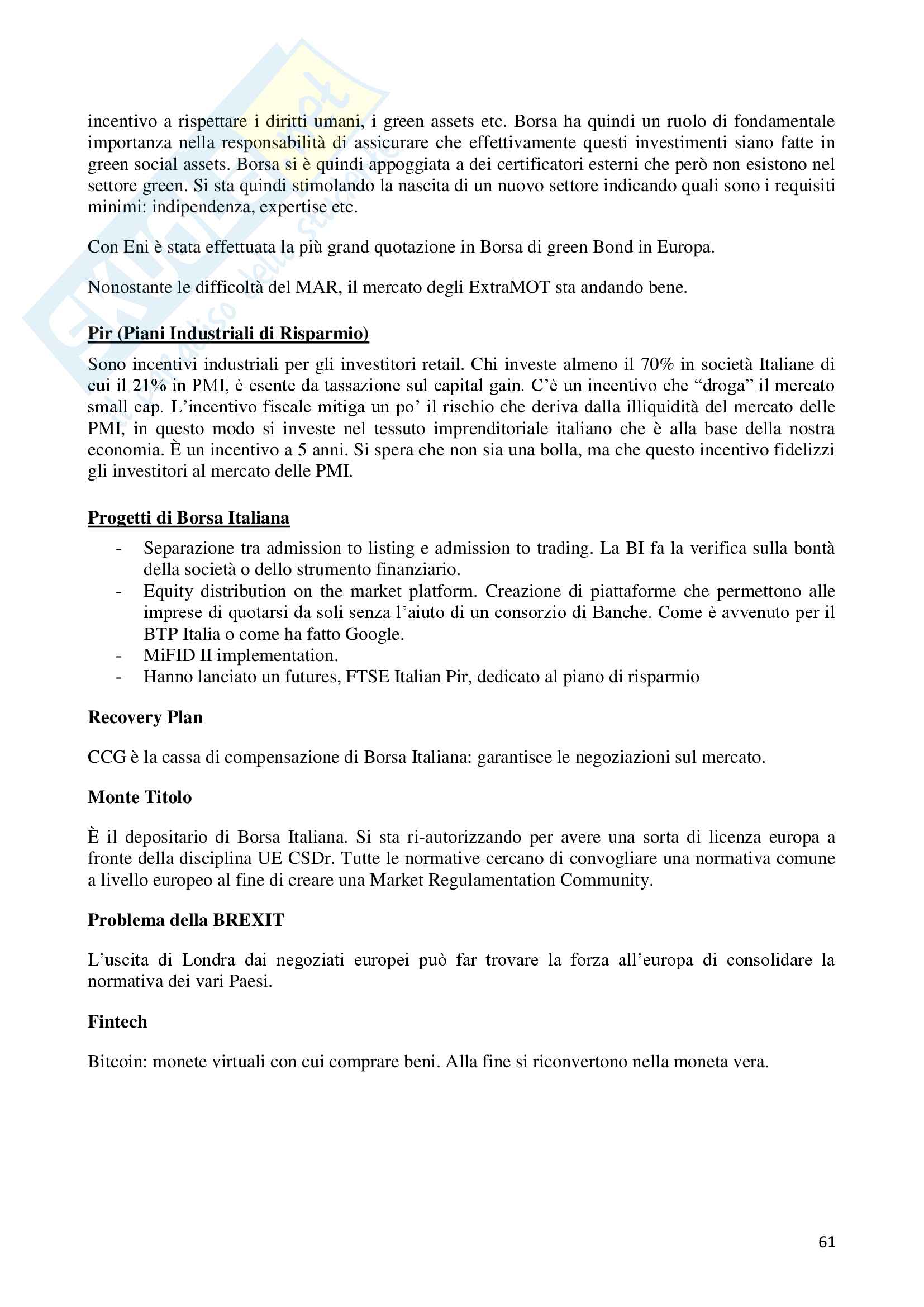 Diritto dei mercati finanziari Pag. 61