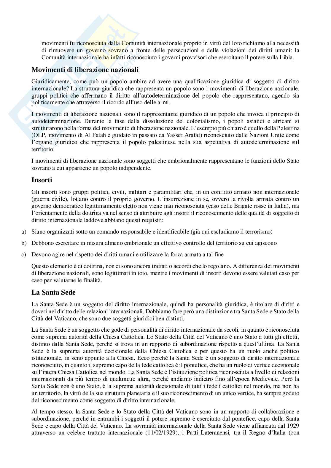 Appunti interamente sostitutivi di Regimi internazionali Pag. 21