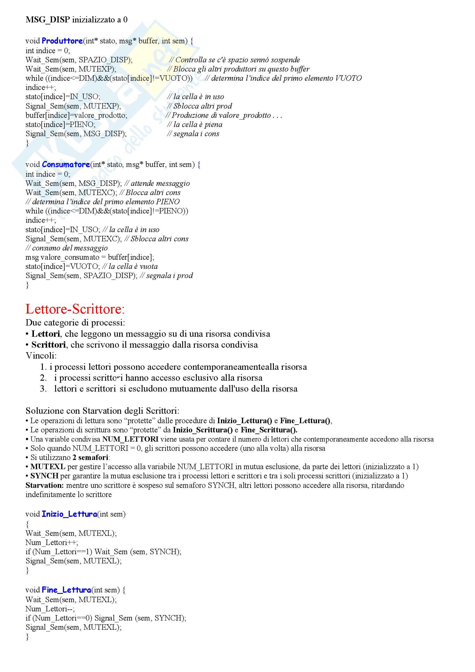 Sistemi operativi - schema suntivo per la prova pratica Pag. 11