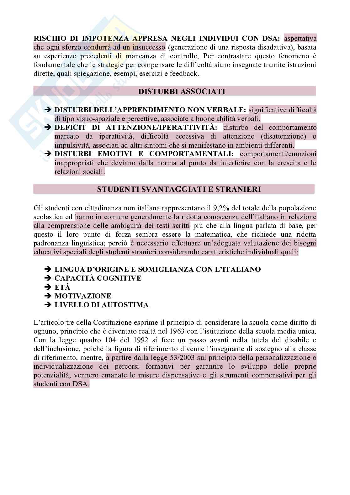 Riassunto esame Psicologia dello sviluppo, Prof. Bianchi Dora, libro consigliato Processi cognitivi, motivazione e apprendimento, Cornoldi, Meneghetti, Moe, Zamperlin Pag. 46