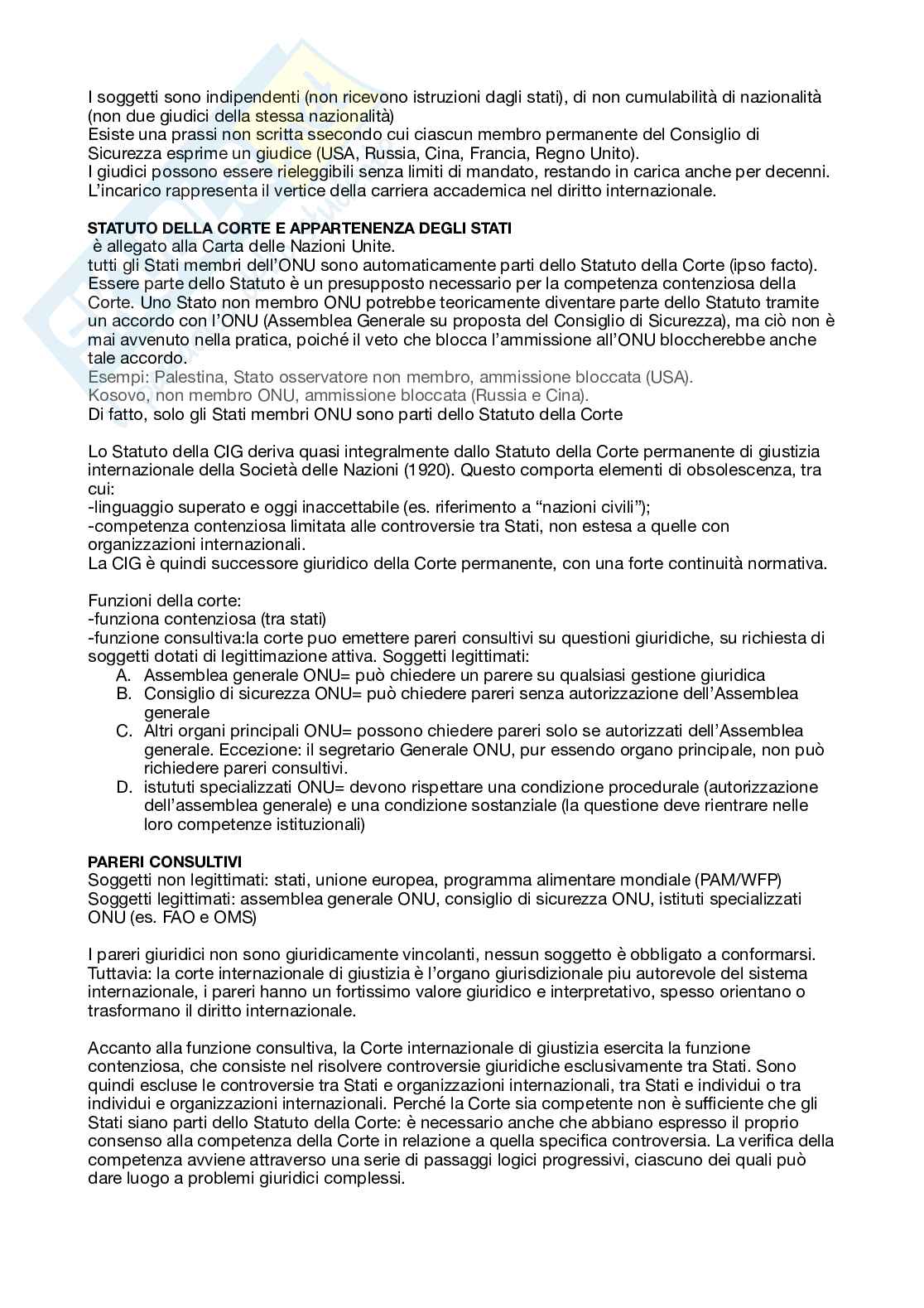 Riassunto esame Diritto internazionale, Prof. Manca Luigino, libro consigliato Corso di diritto internazionale, Marchisio Pag. 56