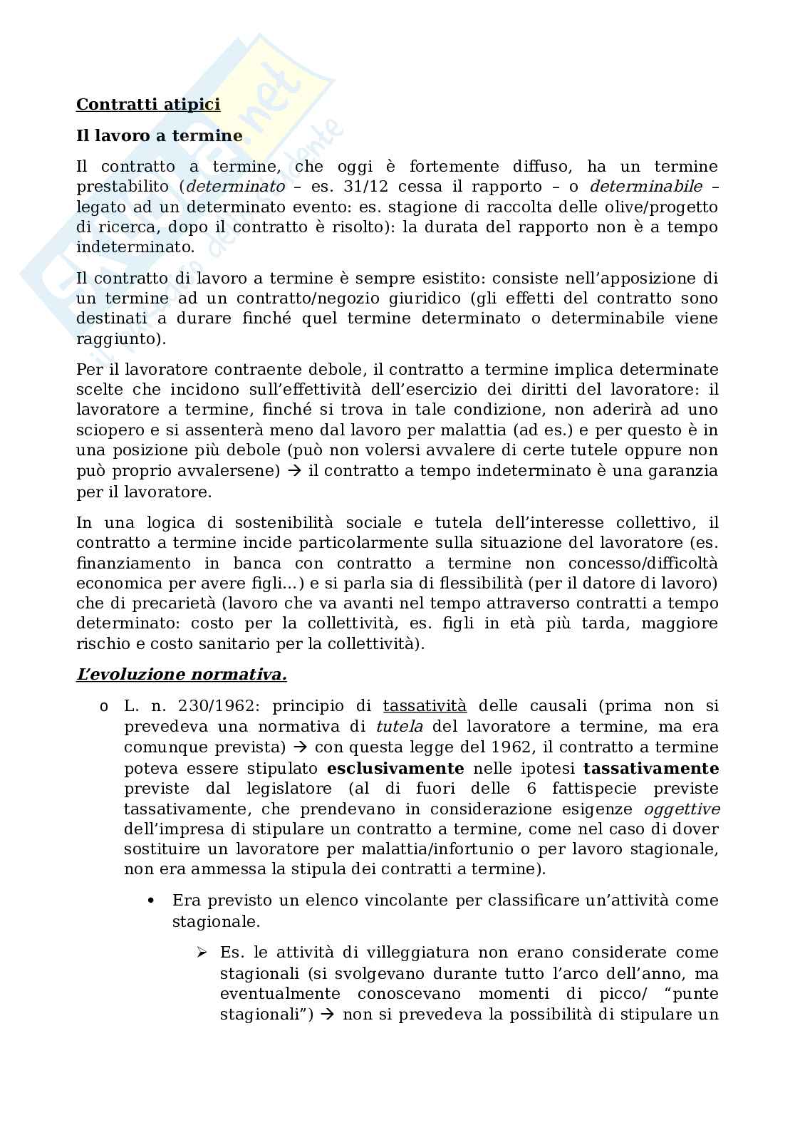 Diritto del lavoro Pag. 1