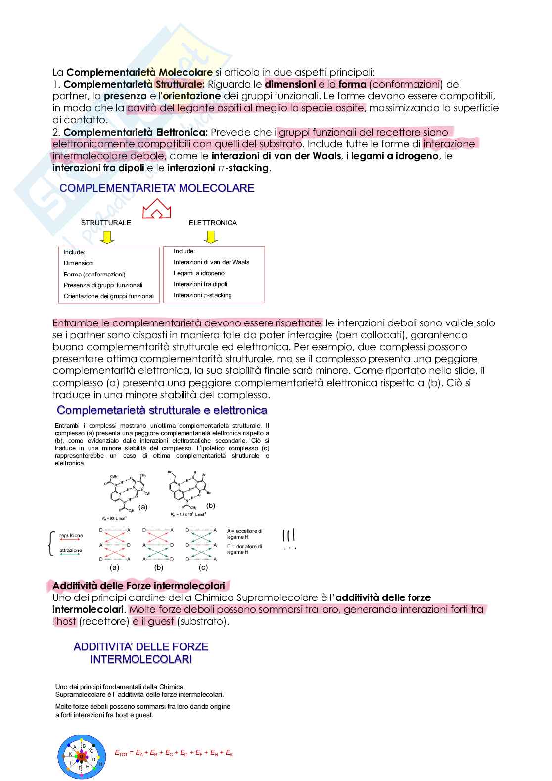 Appunti di Chimica inorganica superiore su riconoscimento molecolare Pag. 2
