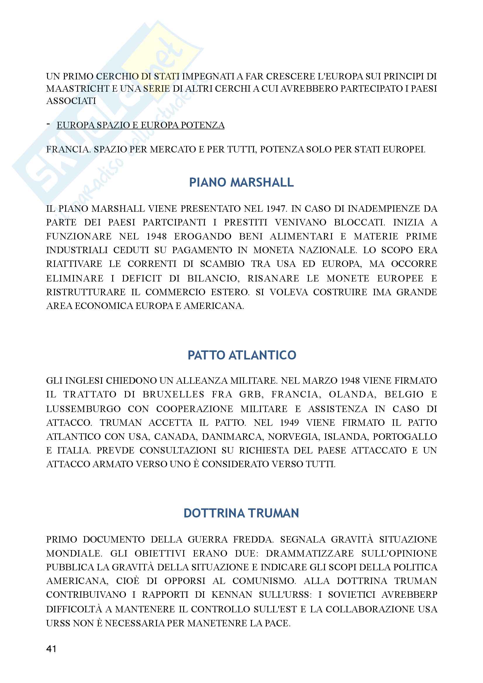 Riassunto esame Storia, Prof Giorgio Vecchio, Libro consigliato Storia dell'Europa contemporanea, Vecchio Pag. 41