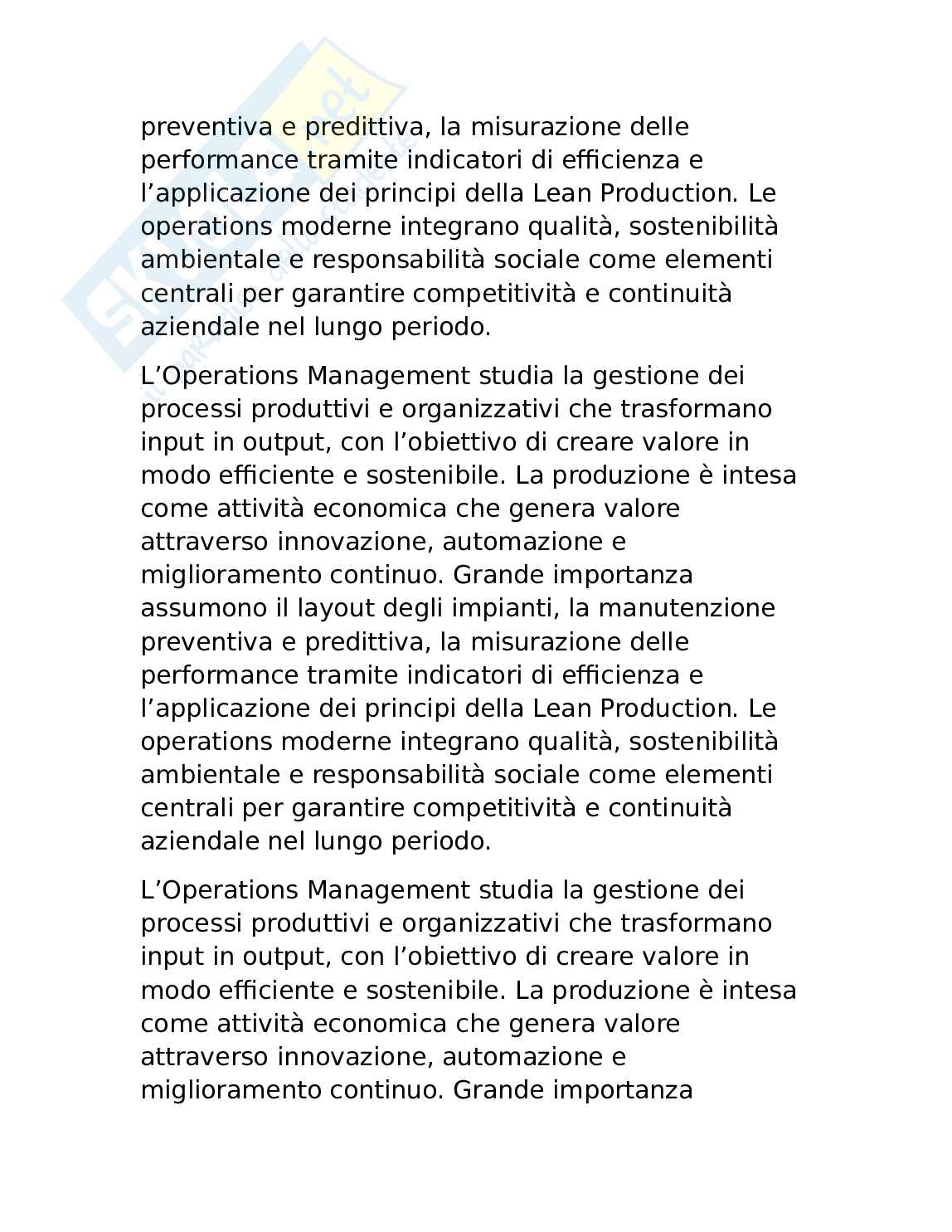 Appunti Operations e management Pag. 6