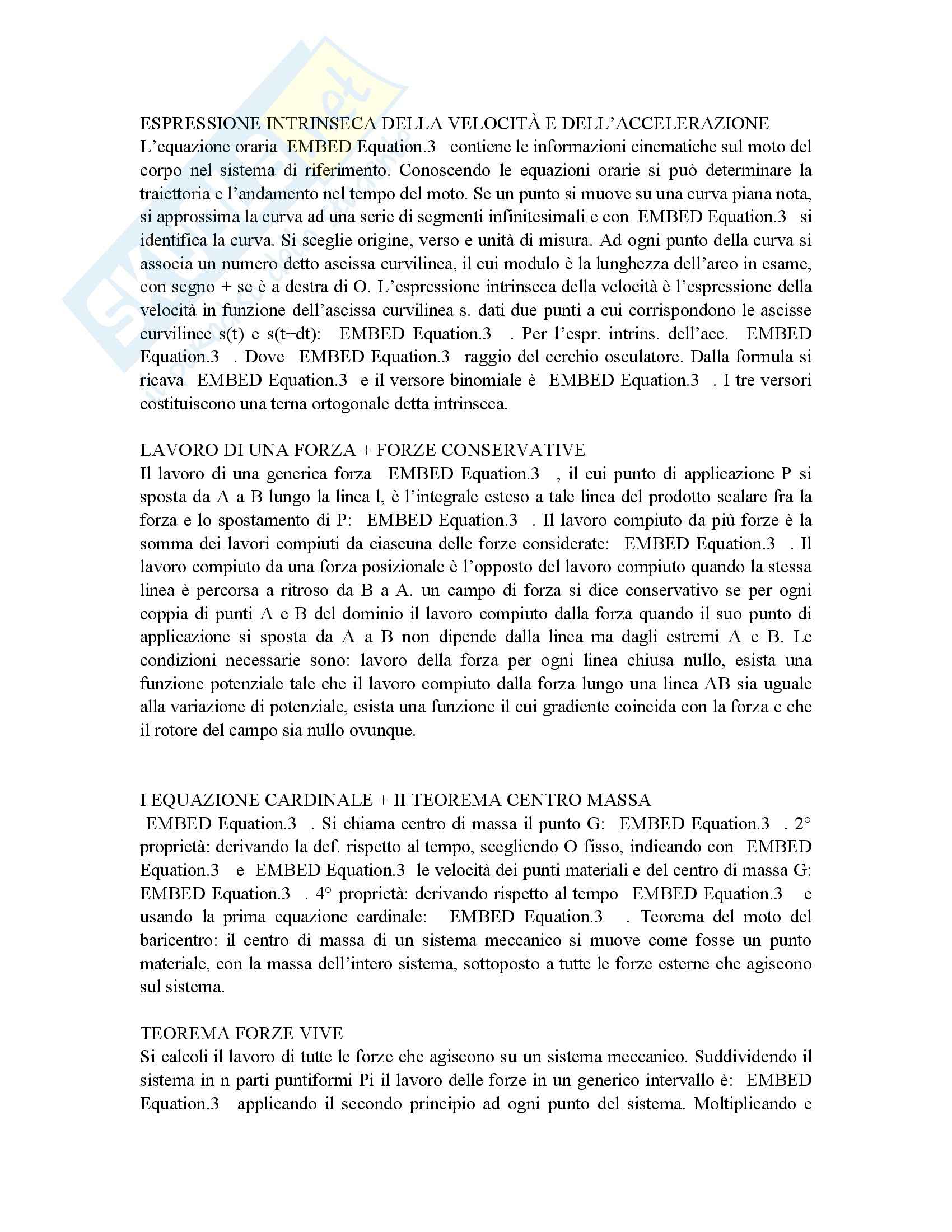 Meccanica - Appunti Pag. 1