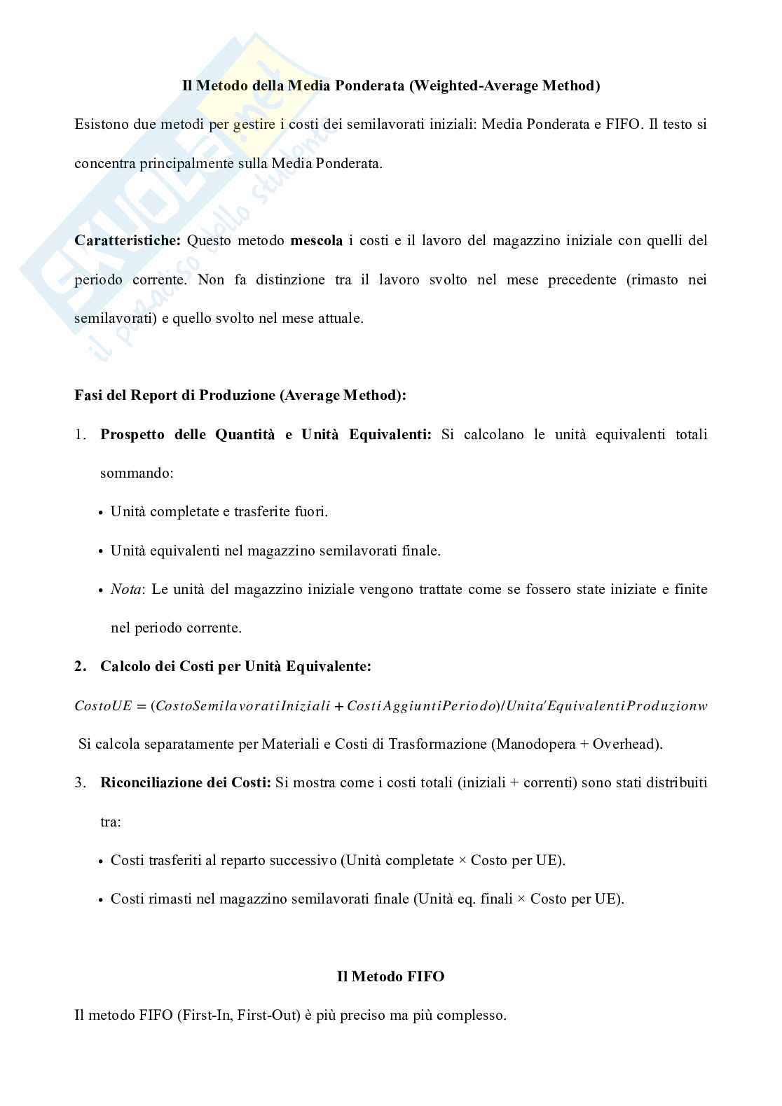 Riassunto esame Gestione aziendale, Prof. Nonino Fabio, libro consigliato Programmazione e controllo, Garrison, Noreen, Brewer, Agliati, Cinquini Pag. 16