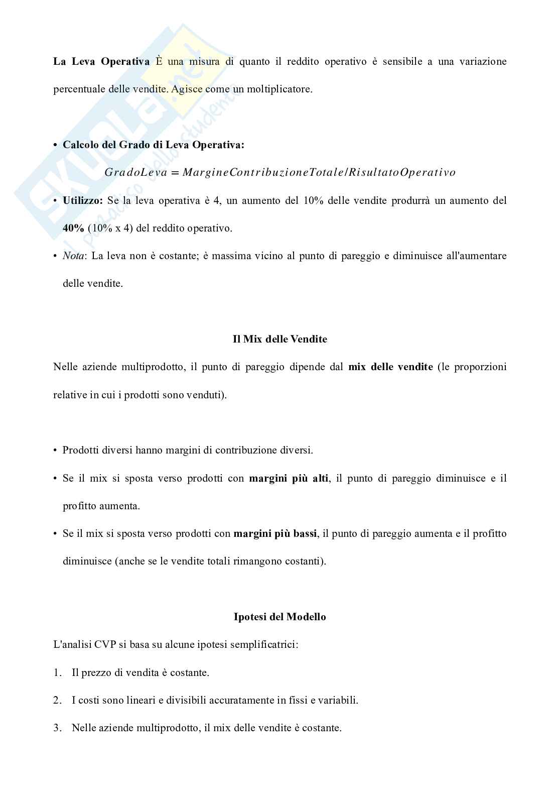 Riassunto esame Gestione aziendale, Prof. Nonino Fabio, libro consigliato Programmazione e controllo, Garrison, Noreen, Brewer, Agliati, Cinquini Pag. 21