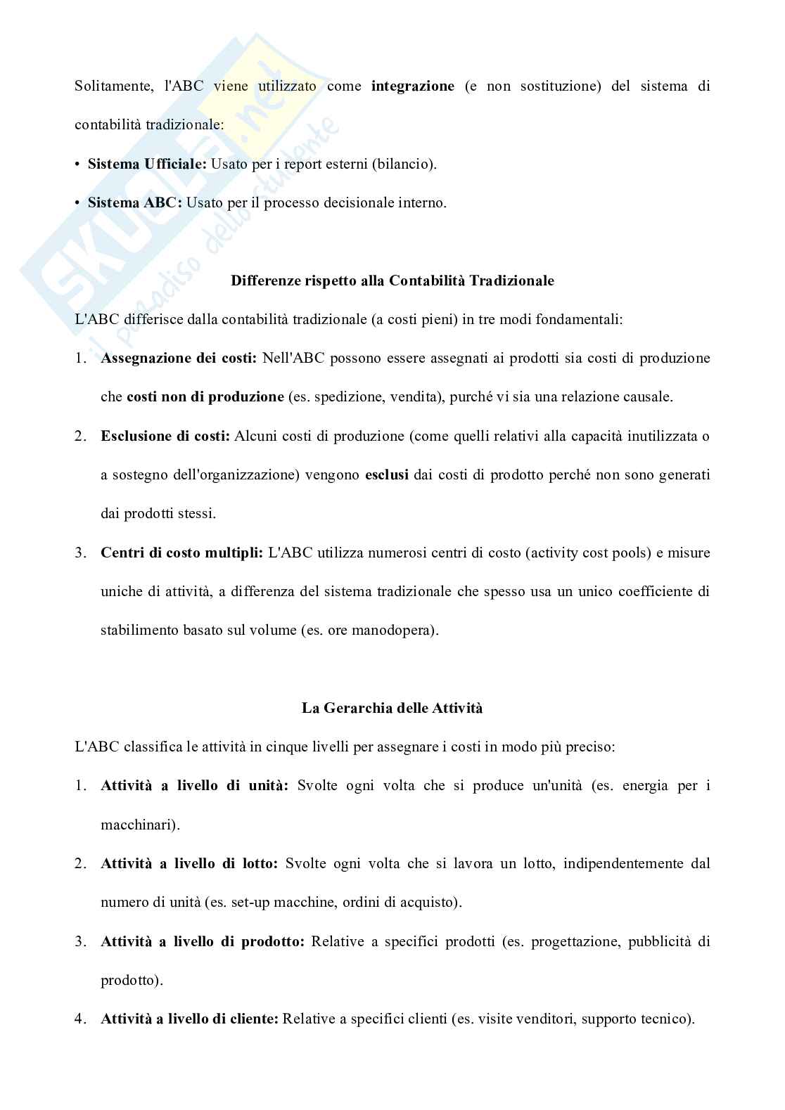 Riassunto esame Gestione aziendale, Prof. Nonino Fabio, libro consigliato Programmazione e controllo, Garrison, Noreen, Brewer, Agliati, Cinquini Pag. 26