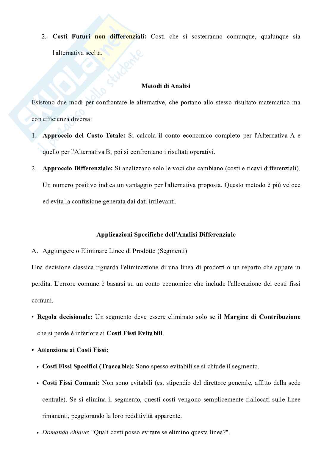 Riassunto esame Gestione aziendale, Prof. Nonino Fabio, libro consigliato Programmazione e controllo, Garrison, Noreen, Brewer, Agliati, Cinquini Pag. 46