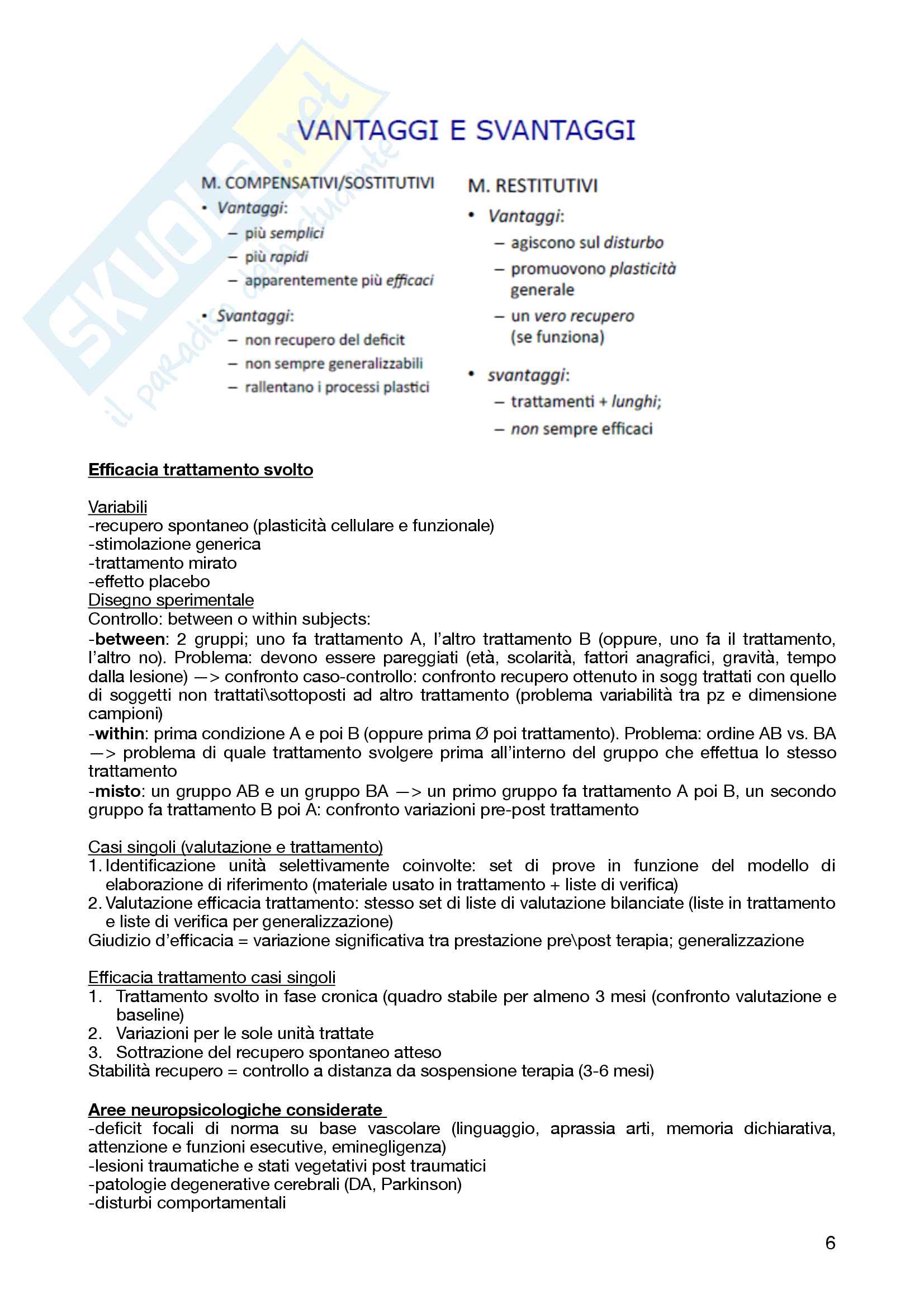 Riabilitazione Neuropsicologica Pag. 6