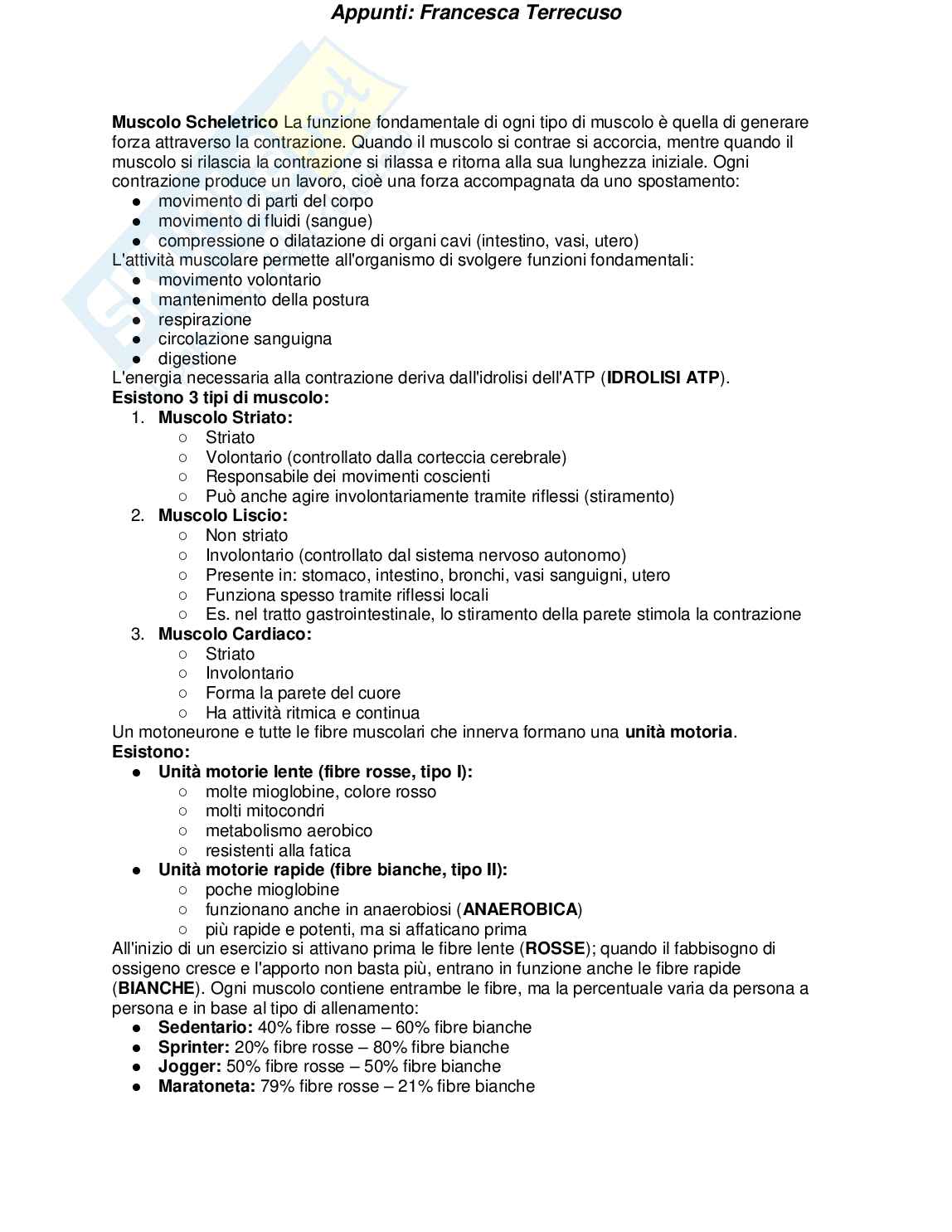 Appunti completi di Fisiologia umana  Pag. 11