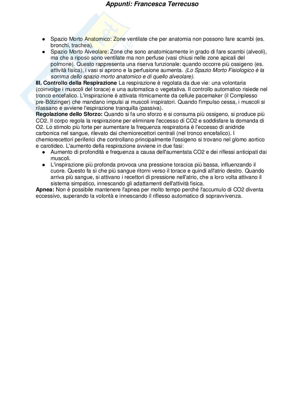 Appunti completi di Fisiologia umana  Pag. 6