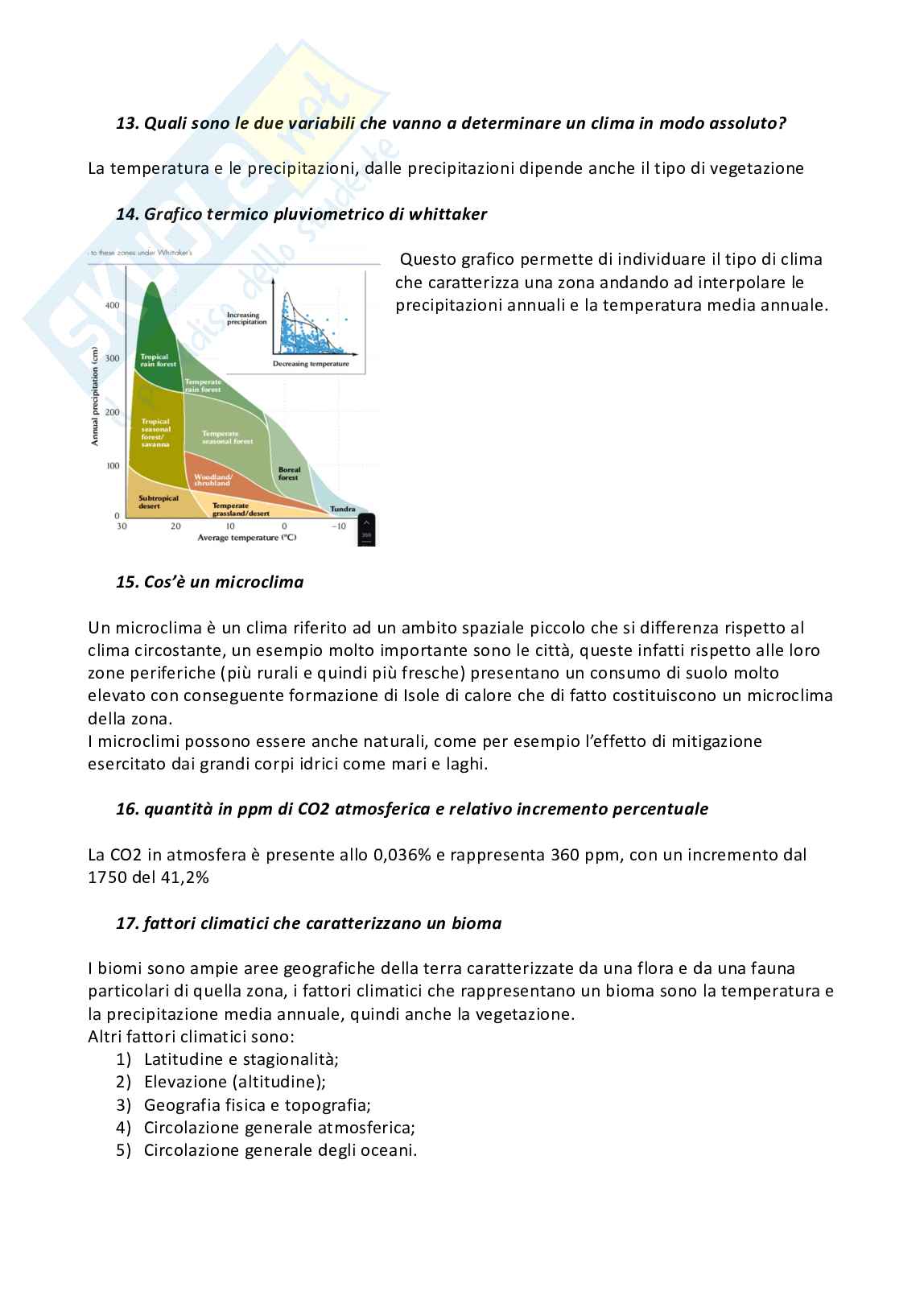 Alcune domande d’esame Cambiamenti climatici Pag. 6