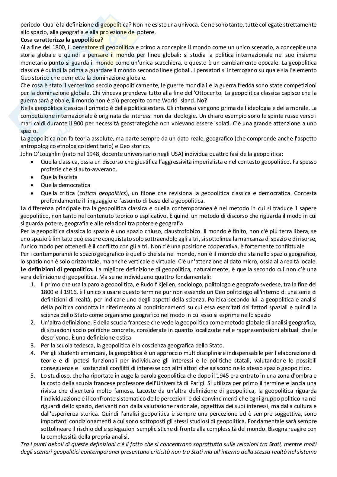 Appunti di Geopolitica Pag. 2
