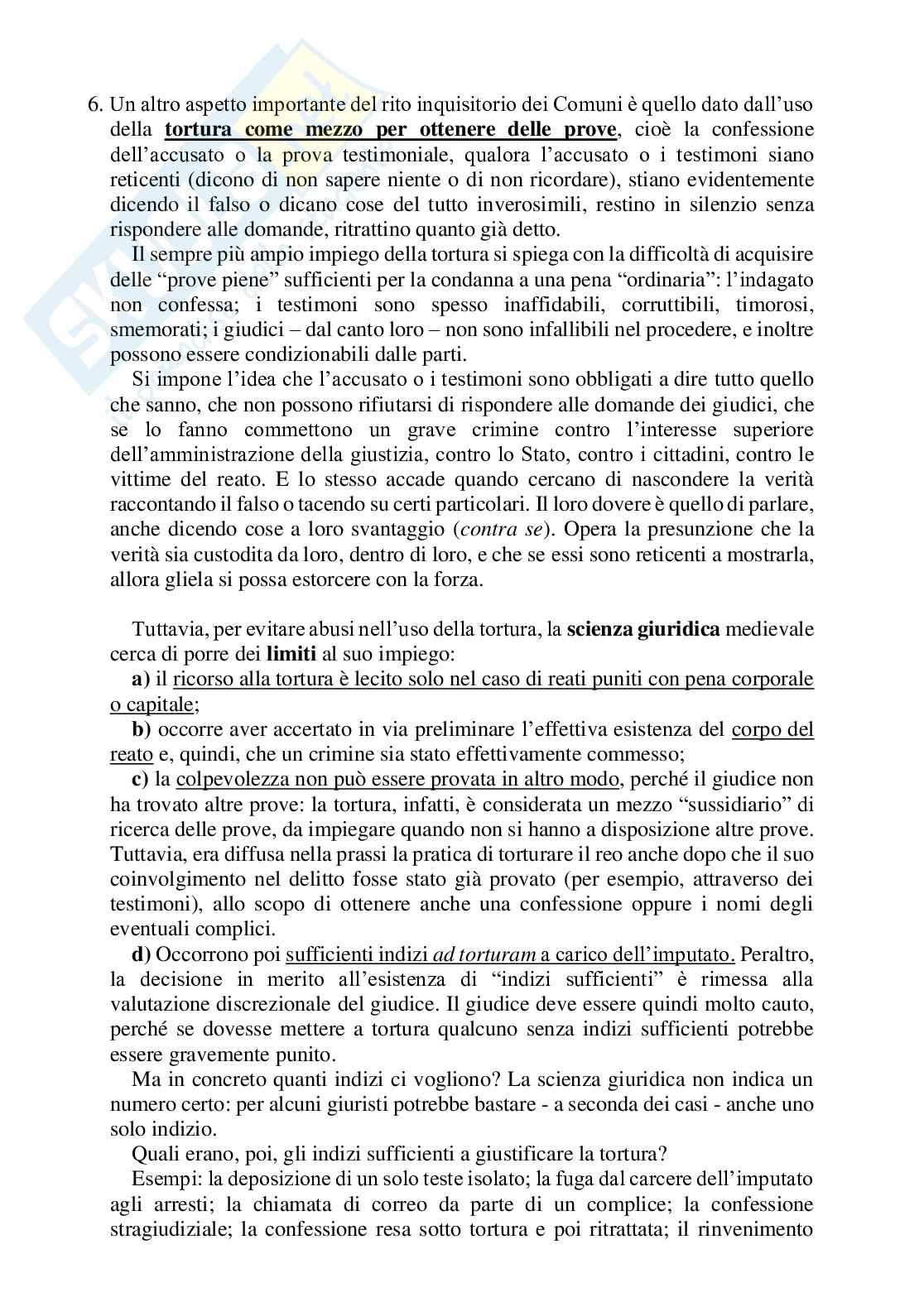 Modello processuale inquisitorio medievale Pag. 11
