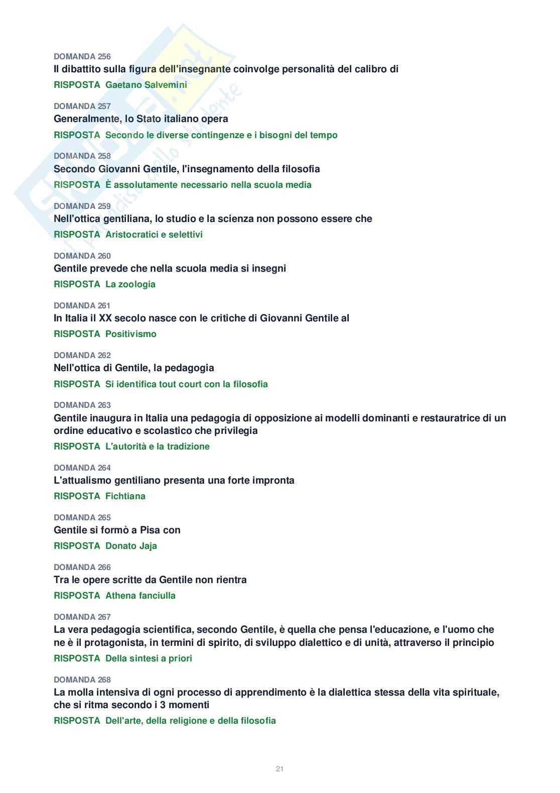 Tutte le 410 domande di Storia delle istituzioni educative + Domande extra (2026/2027)   Pag. 21