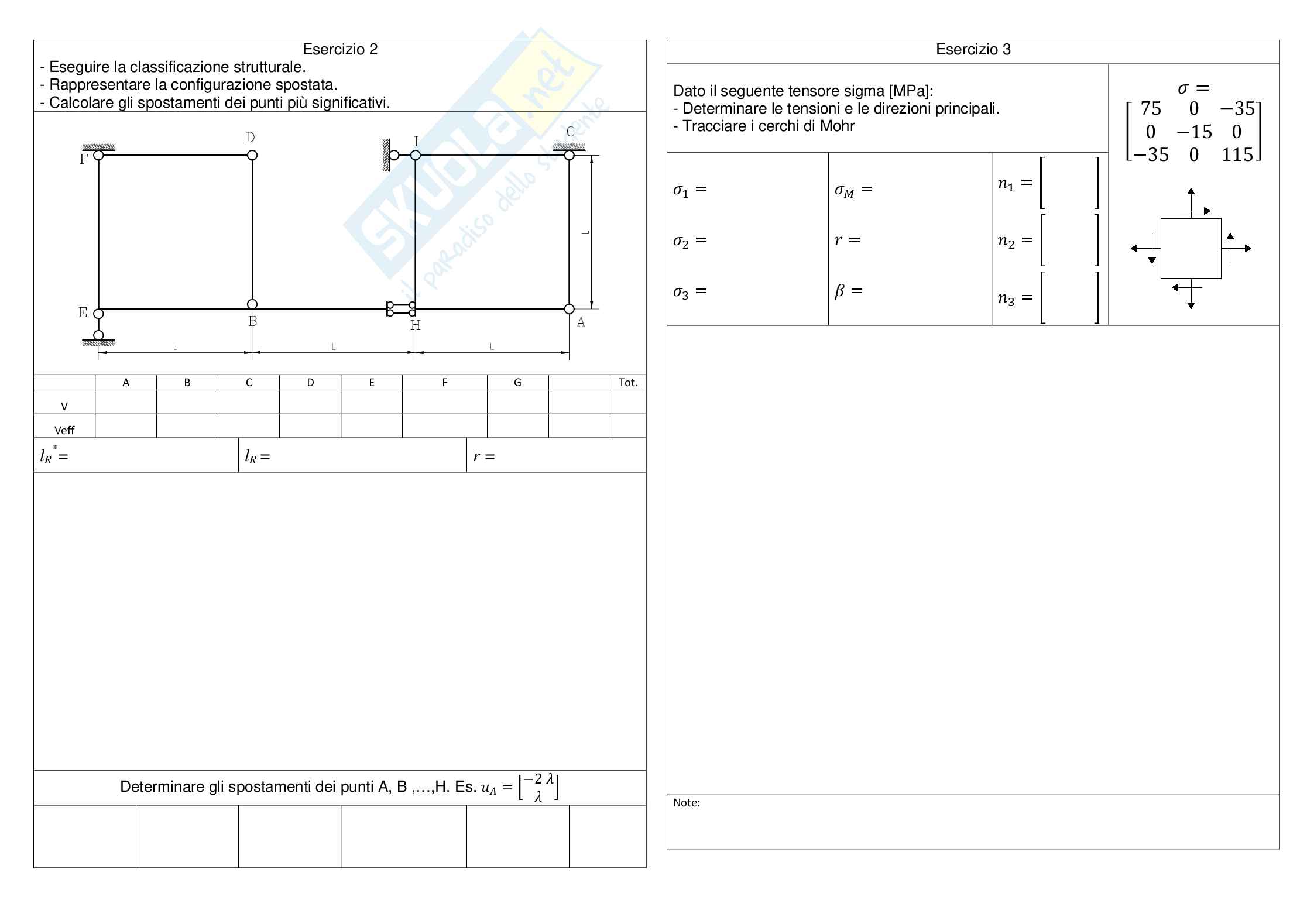 Prima prova esame e soluzioni di Scienza delle costruzioni - Parte 2 Pag. 6