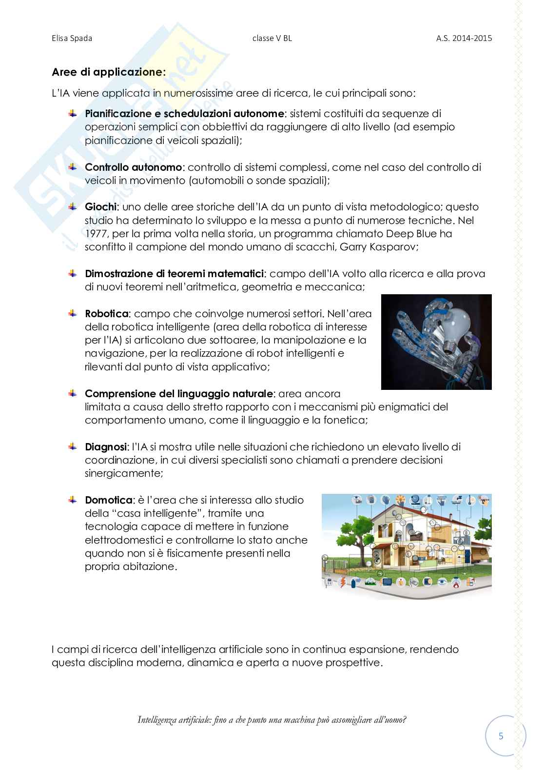 Intelligenza artificiale, tesina (2) Pag. 6